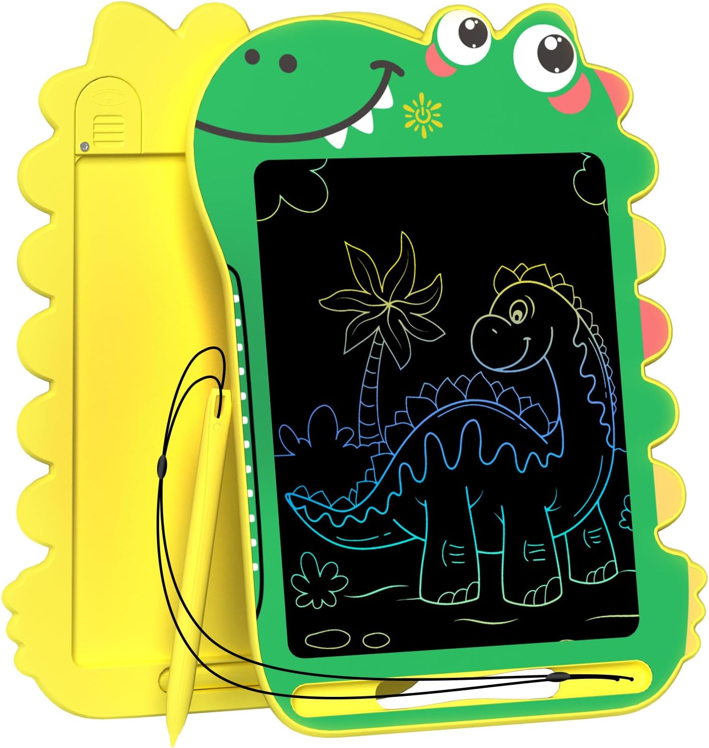 BKM LCD Writing Tablet for Kids, Educational Toddler Toys, Colorful Doodle Board Drawing Tablet with Screen Lock & Erase Button, Dinosaur Toys for Ages 3-8, Birthday Gifts for Boys Girls,8.5 inch
