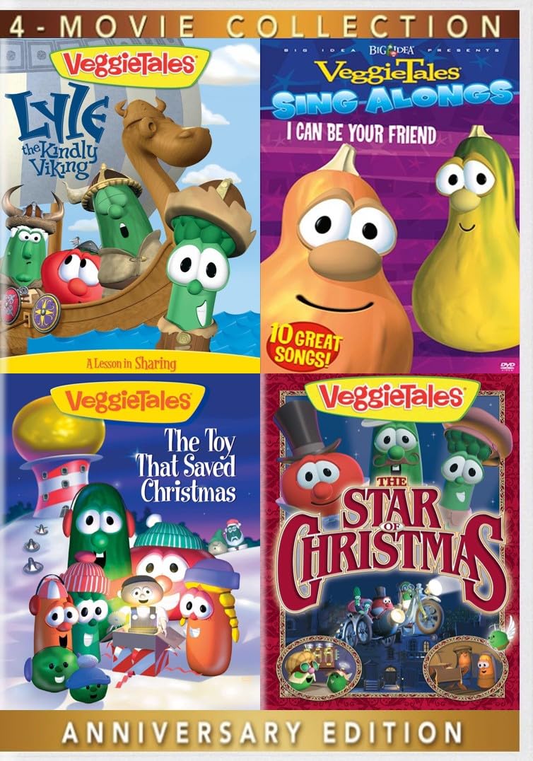 VeggieTales 4-Film Collection: Lyle the Kindly Viking / I Can Be Your Friend / The Toy That Saved Christmas & The Star of Christmas [DVD, Over 200-Minutes] Region 1