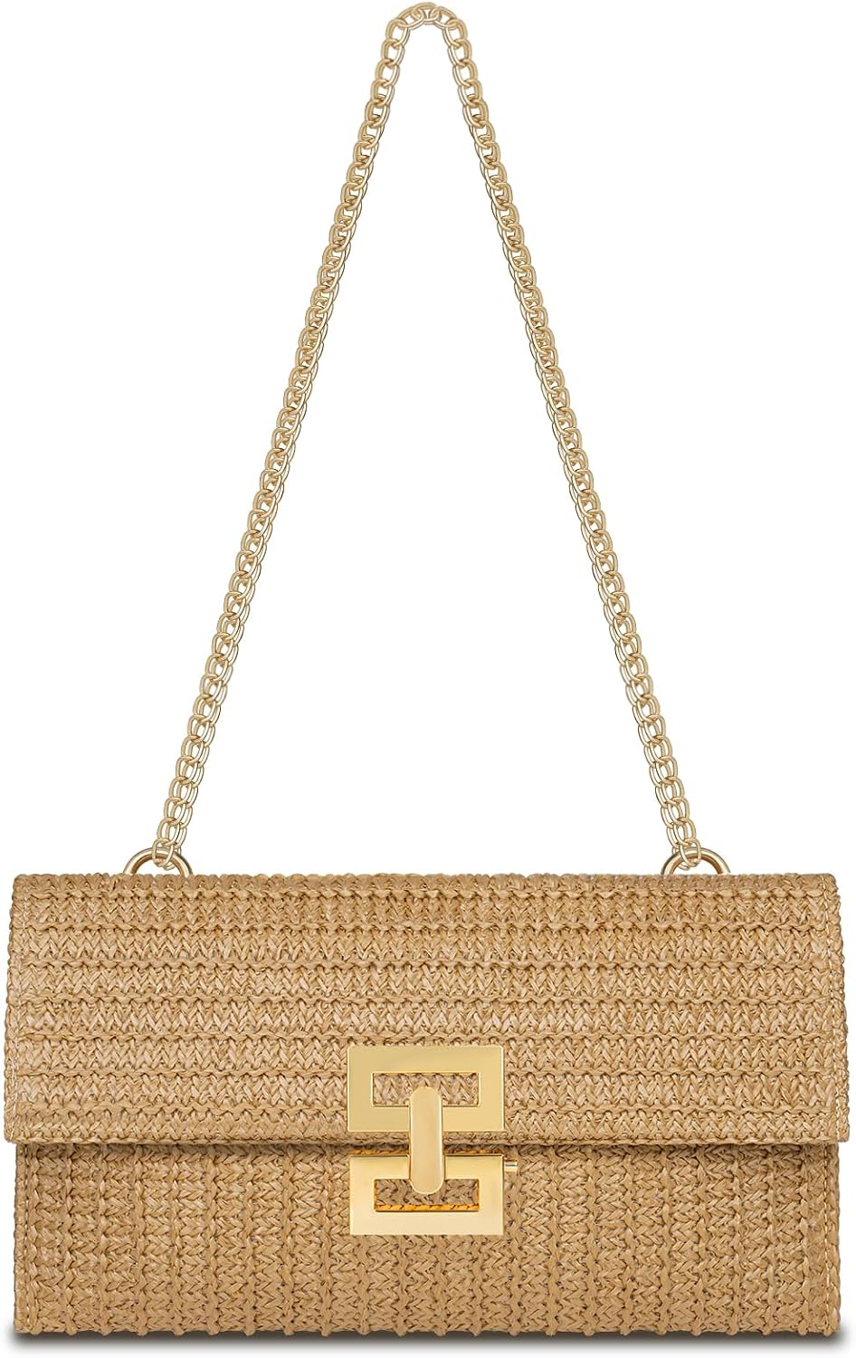 Straw Clutch Purse for Women Designer Evening Handbag Summer Beach Shoulder Crossbody Bag