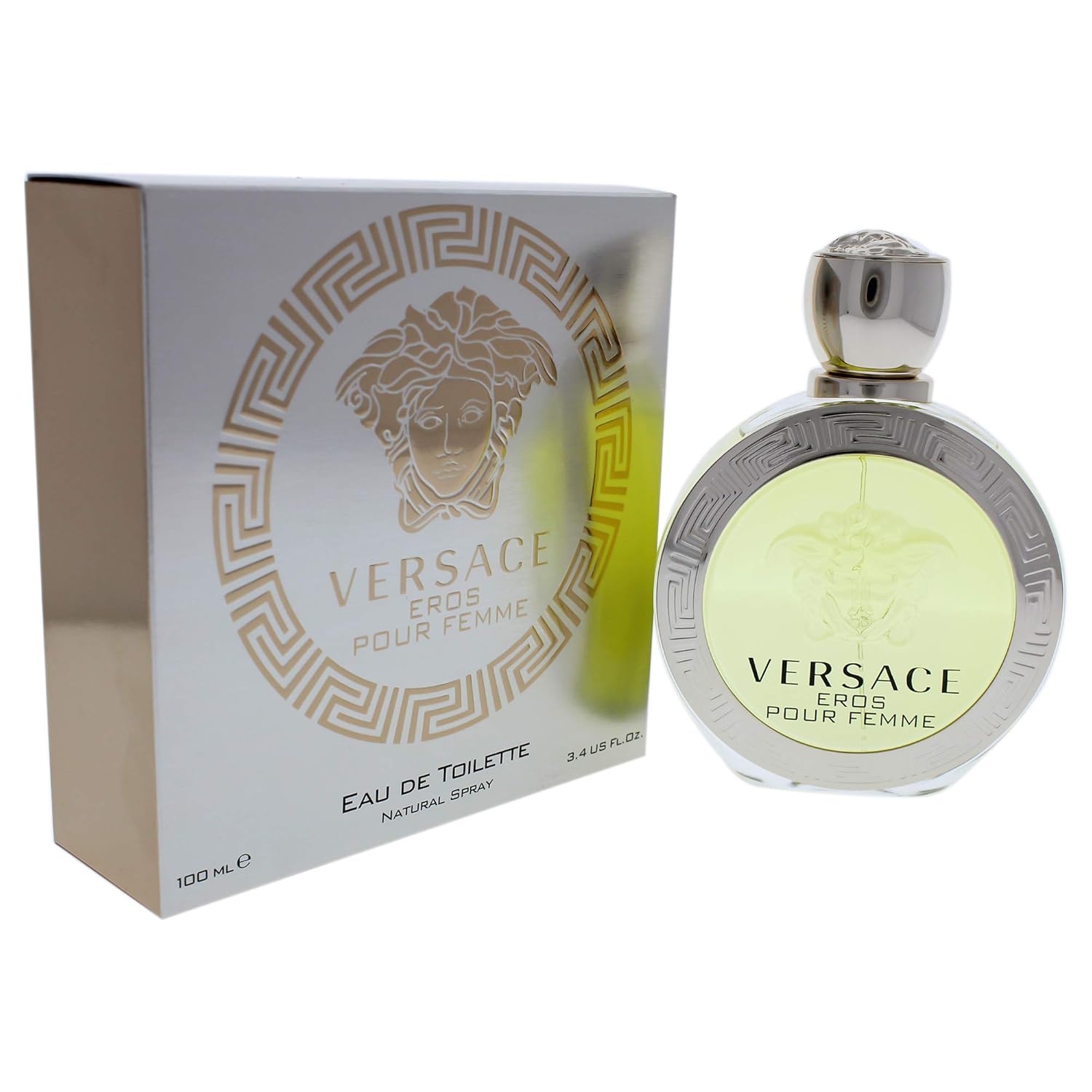 VERSACE Eros Eau de Toilette Spray for Women, 3.4 Ounce