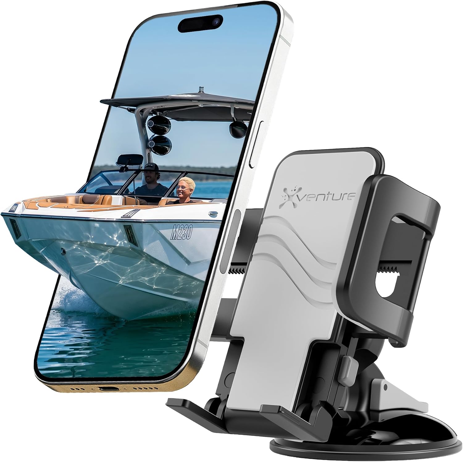 Griplox Waterproof Phone Mount, Boats Phone Holder for Kayak | Waterproof boat phone mount, Temporbond suction, fits devices up to 6.75x3.5", portable floating/marine case, secure