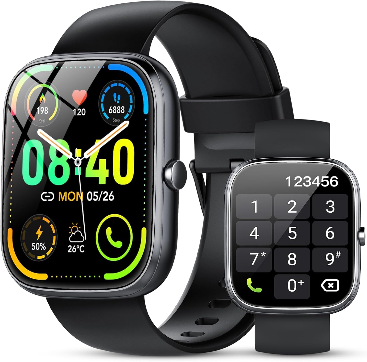 Smart Watch for Men Women (Answer/Make Calls), 1.91" HD Smartwatch with Heart Rate/Sleep Monitor, IP68 Waterproof, 115+ Sports Activity Trackers with Pedometer, Fitness Watch for Android/iPhone
