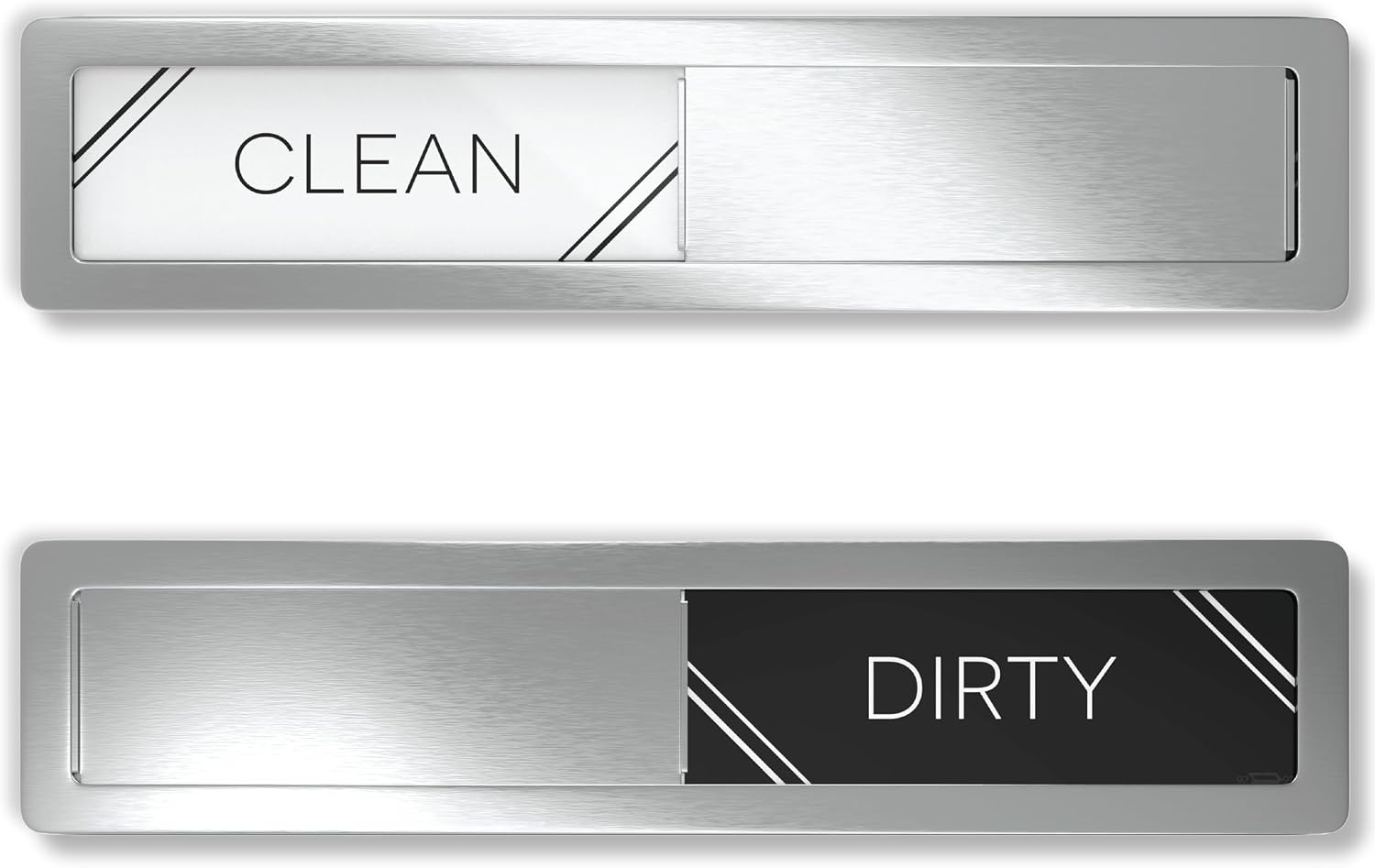 Stainless Steel Clean Dirty Magnet for Dishwasher, Magnetic Dishwasher Clean Dirty Sign with Protective Backing & Adhesives, Kitchen Accessories Decor, Premium Dirty Clean Dishwasher Magnet