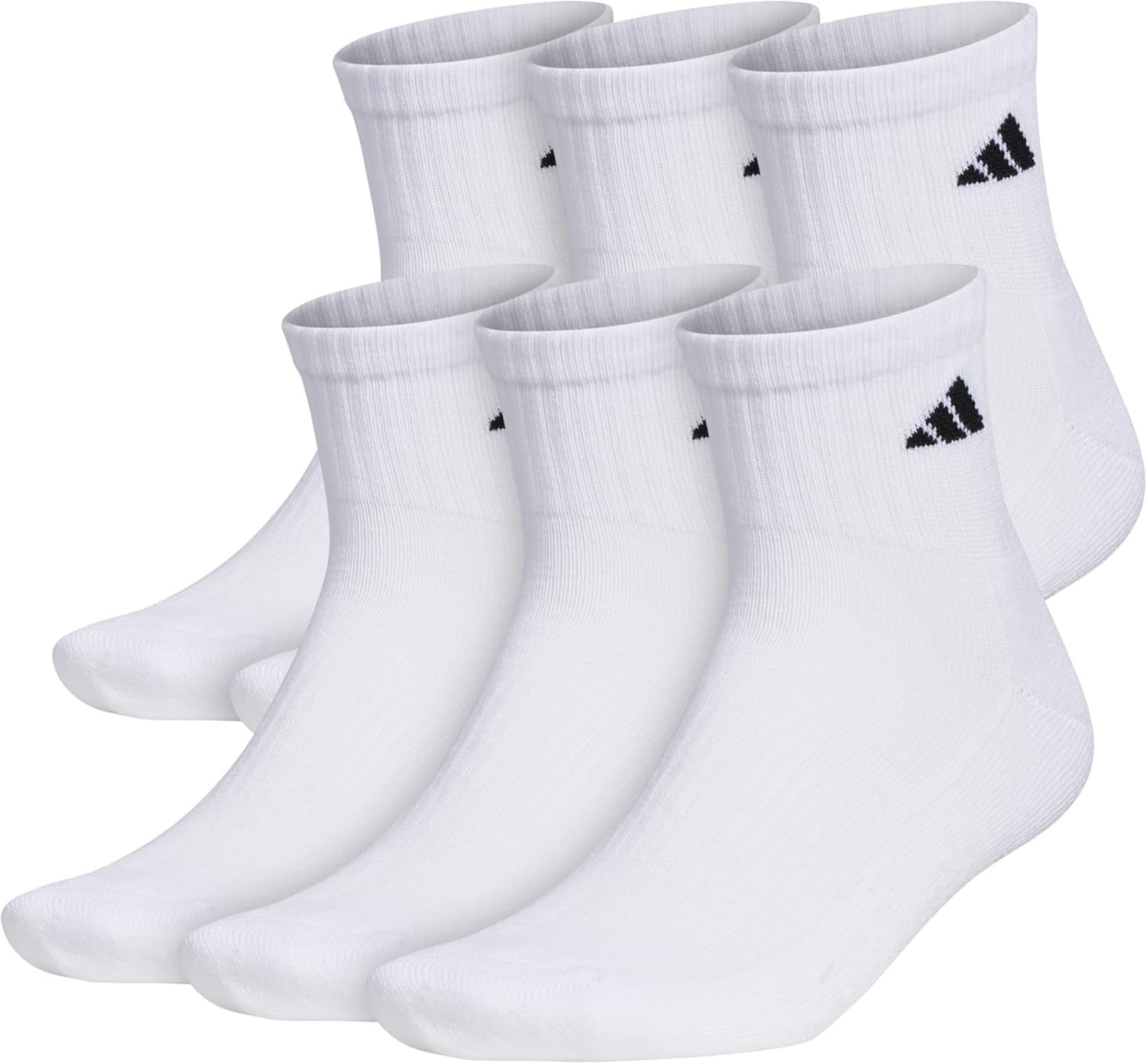 adidas Men's Athletic Cushioned 6-Pack Quarter