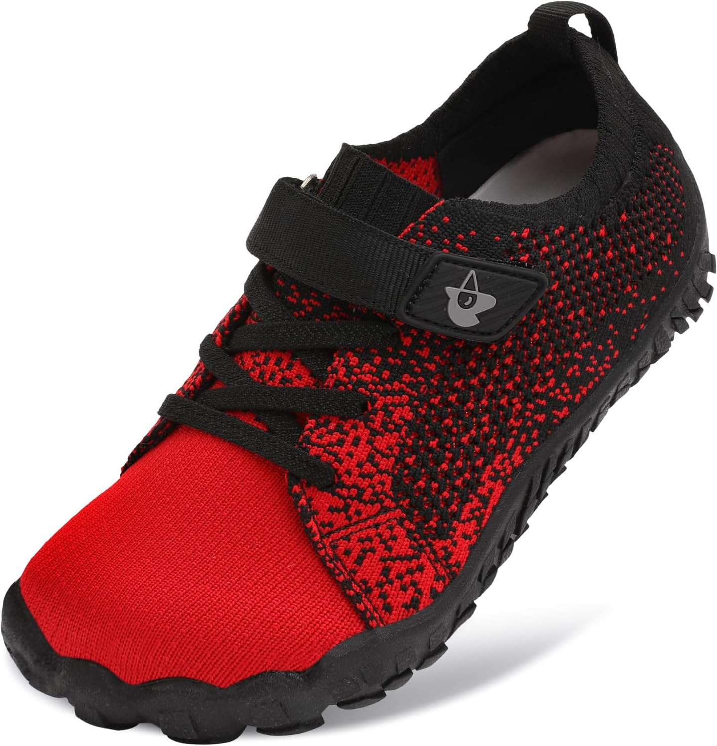 LeIsfIt Kids Barefoot Shoes Boys Girls Wide Toe Box Zero Drop Sneakers | Breathable Knit Upper, Hook and Loop Closure, Anti-Slip Outsole, Reinforced Toe, Minimalist, Hiking, Climbing, Outdoor