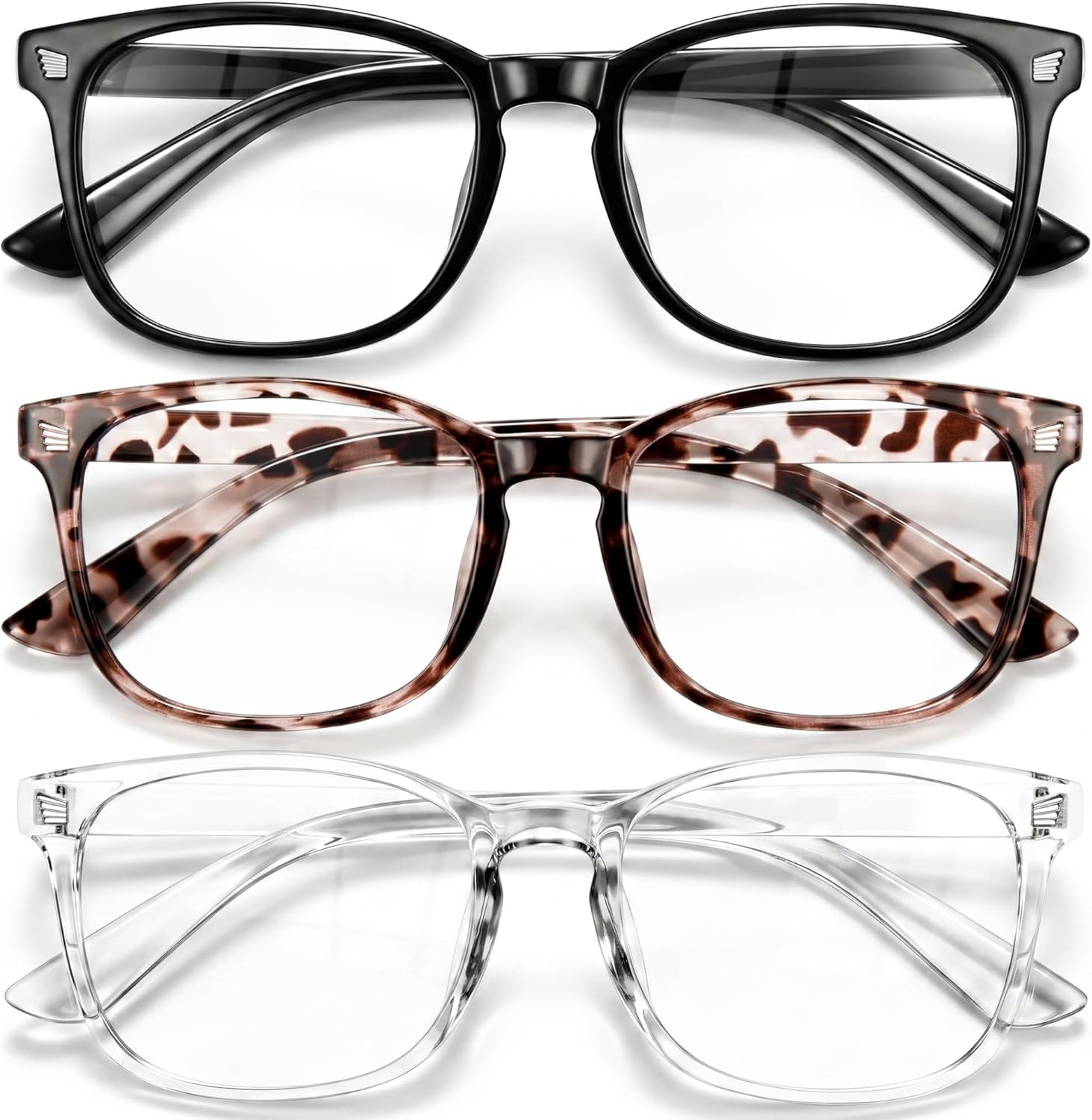 Gaoye Blue Light Glasses for Women - 3 Pack | Computer Glasses, Blue Light Blocking, Stylish Eyewear Frame Accessories