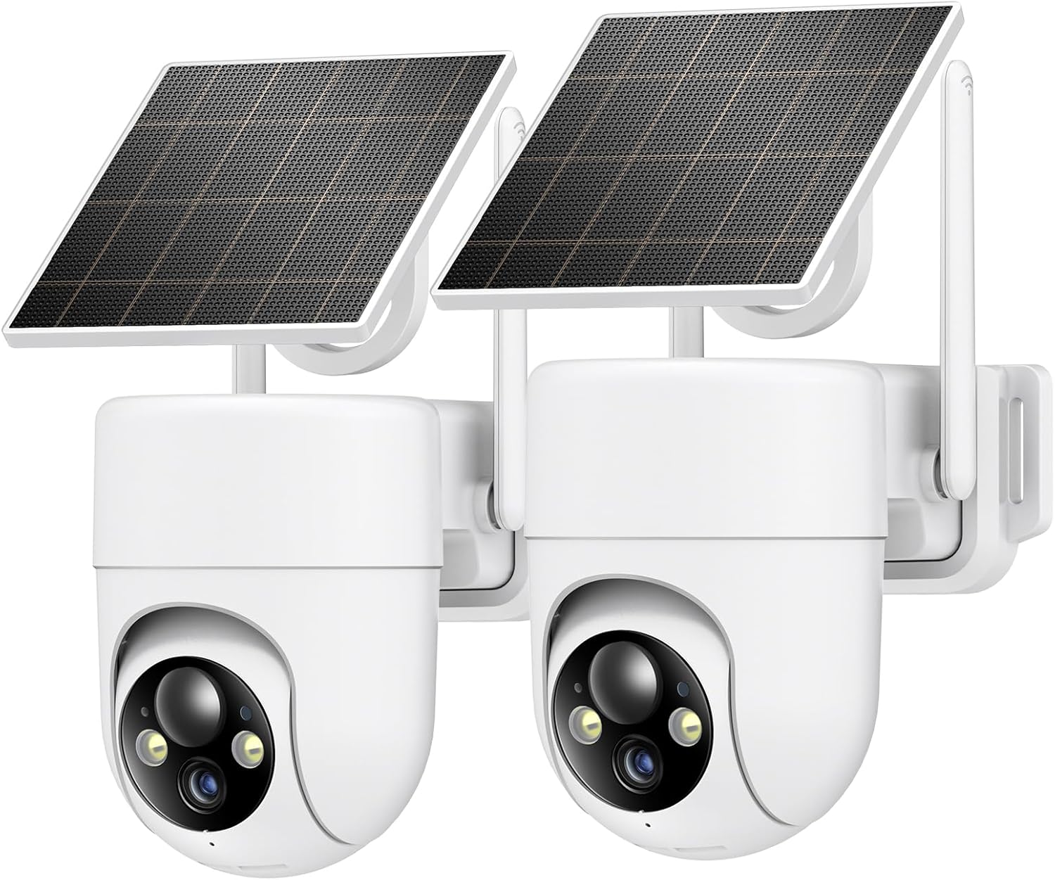 Oculview 2K Solar Security Cameras Wireless Outdoor, 2PCS Outdoor Camera Wireless with 360° View, Cameras for Home Security with Color Night Vision, Only Support 2.4GHz Wi-Fi