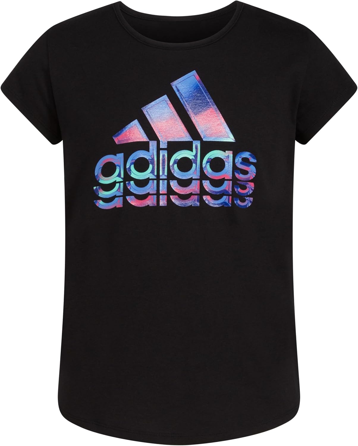 adidas Girls' Short Sleeve Scoop Neck Tee T-Shirt