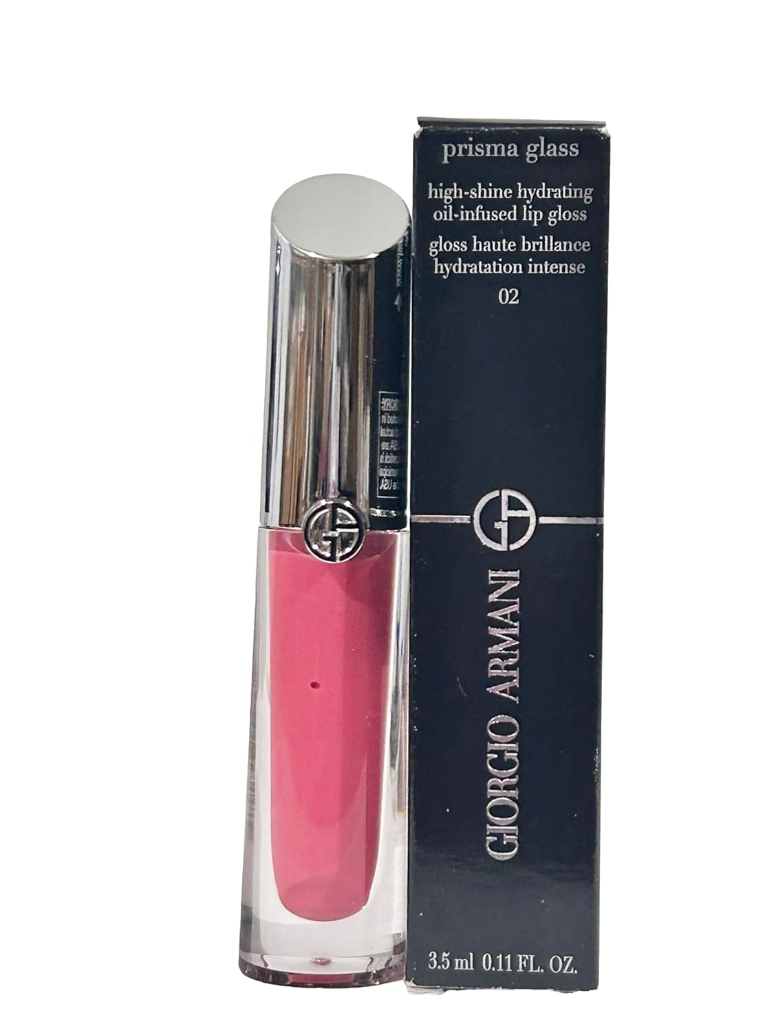 GIORGIO ARMANI High Shine Oil Lip Gloss PRISMA GLASS CANDY PINK HALO # 02-3.5 ml / 0.11 FL oz - 4375