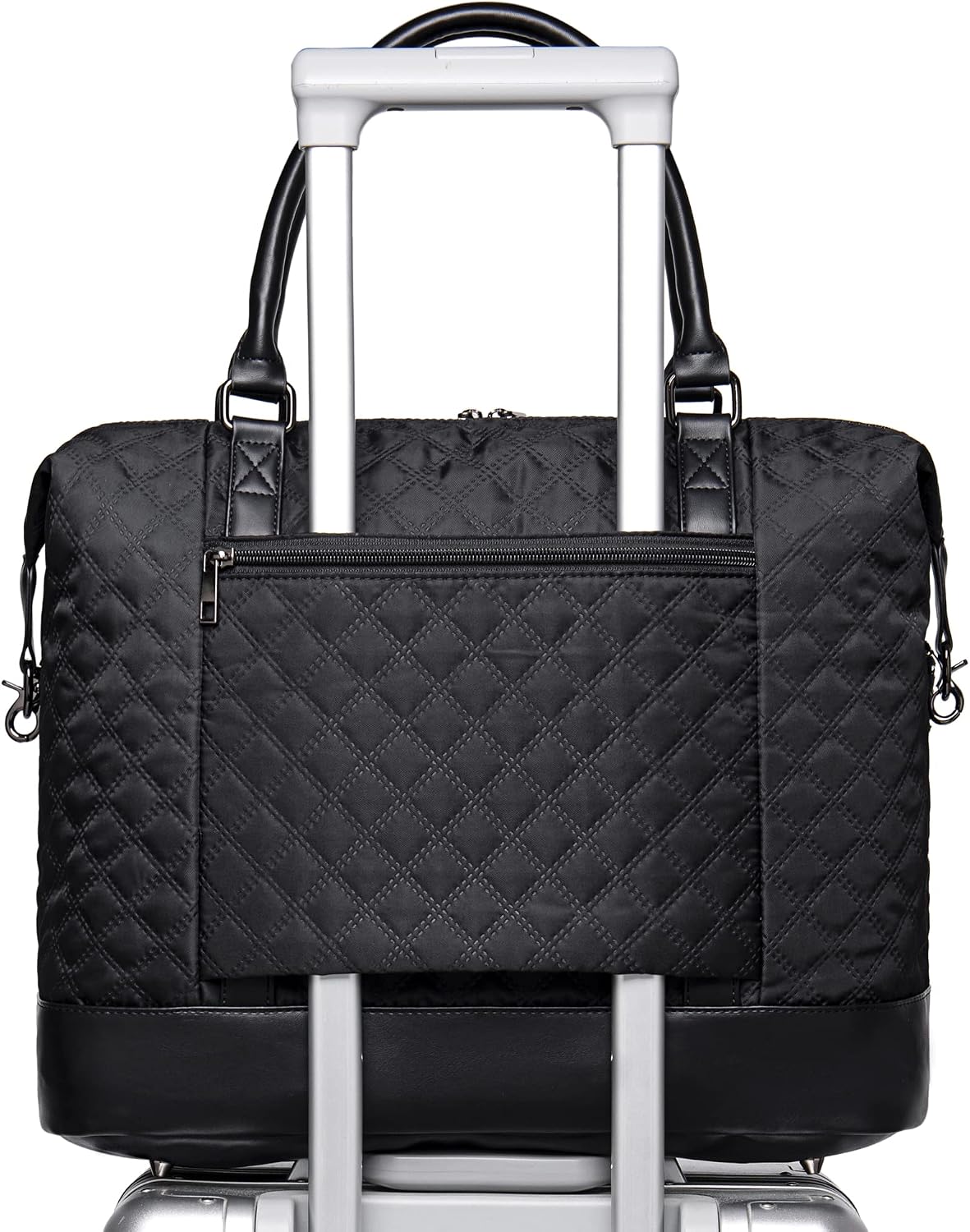 Bluboon Women Ladies Weekender Carry-on Tote Bag Overnight Duffel in Trolley Handle