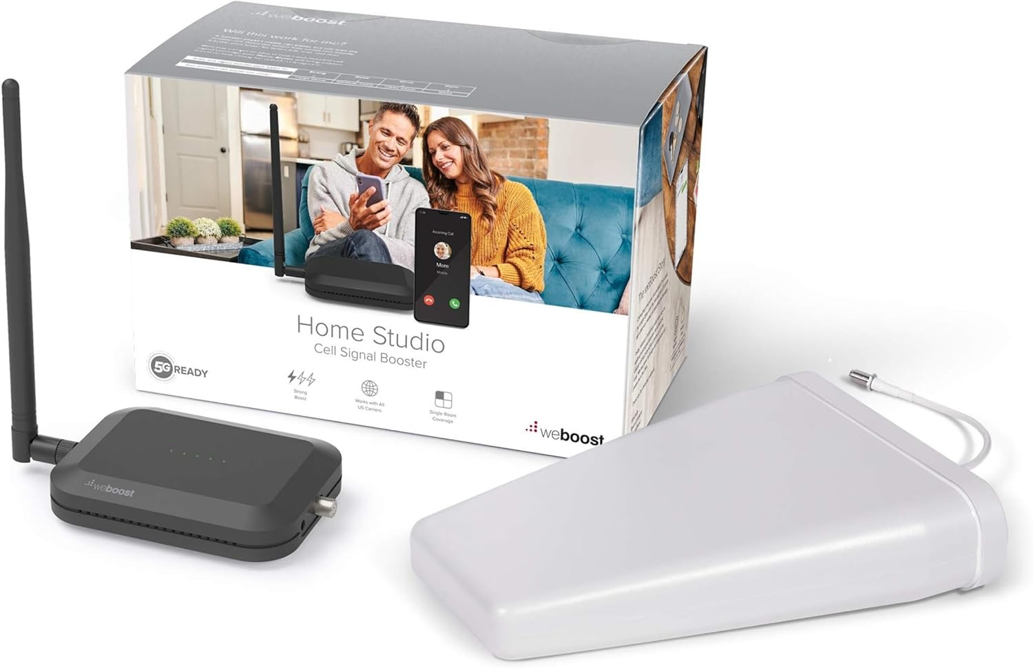 weBoost Home Studio Omni - Cell Phone Signal Booster | Boosts 4G LTE & 5G for all U.S. & Canadian Networks - Verizon, AT&T, T-Mobile & more | Made in the U.S. | FCC Approved (model 471166)