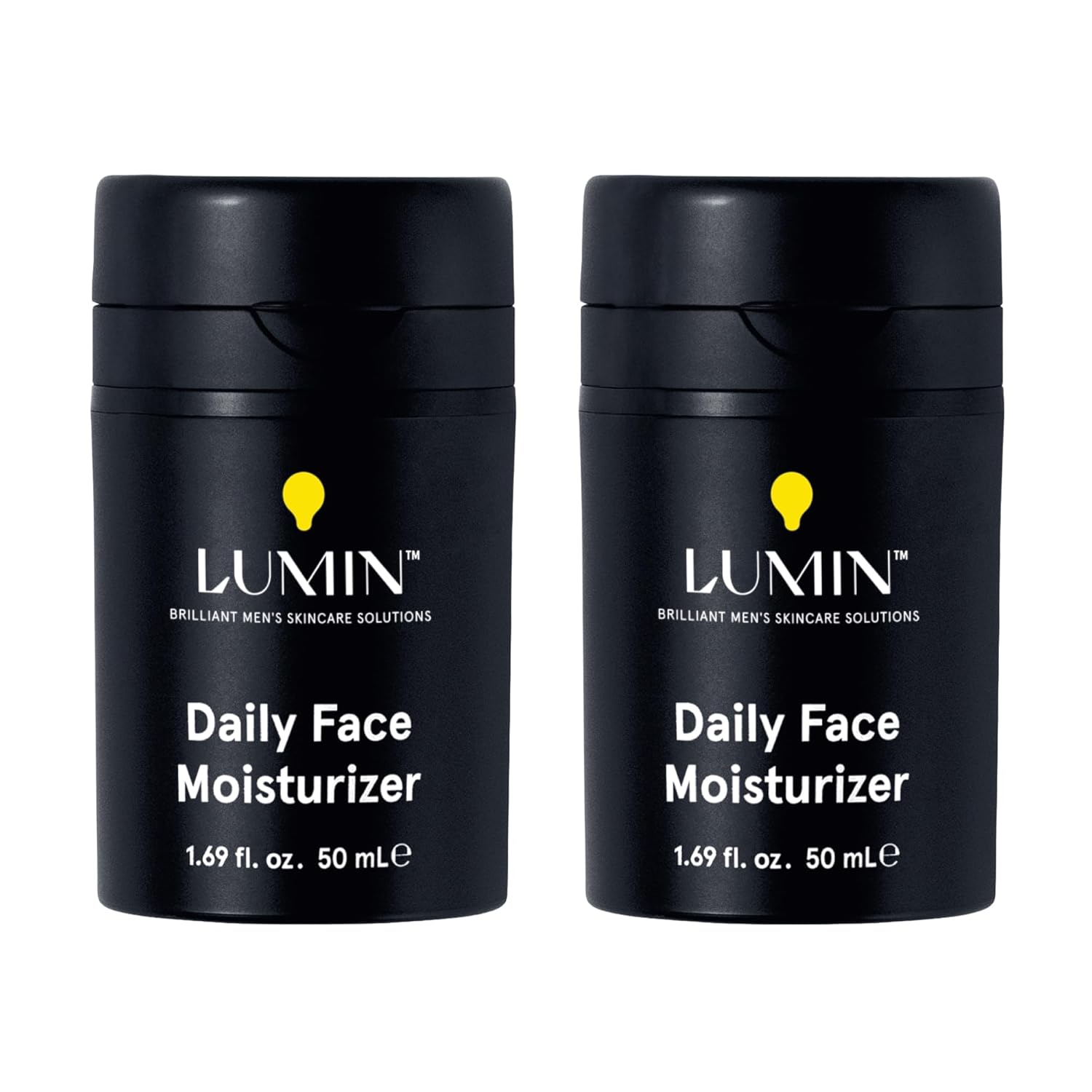 Lumin Daily Face Moisturizer for Men | Lightweight Hydrating Cream 2 Pack | Lightweight Face Moisturizer for Men with Niacinamide that Hydrates, Smooths & Nourishes All Skin Types Daily