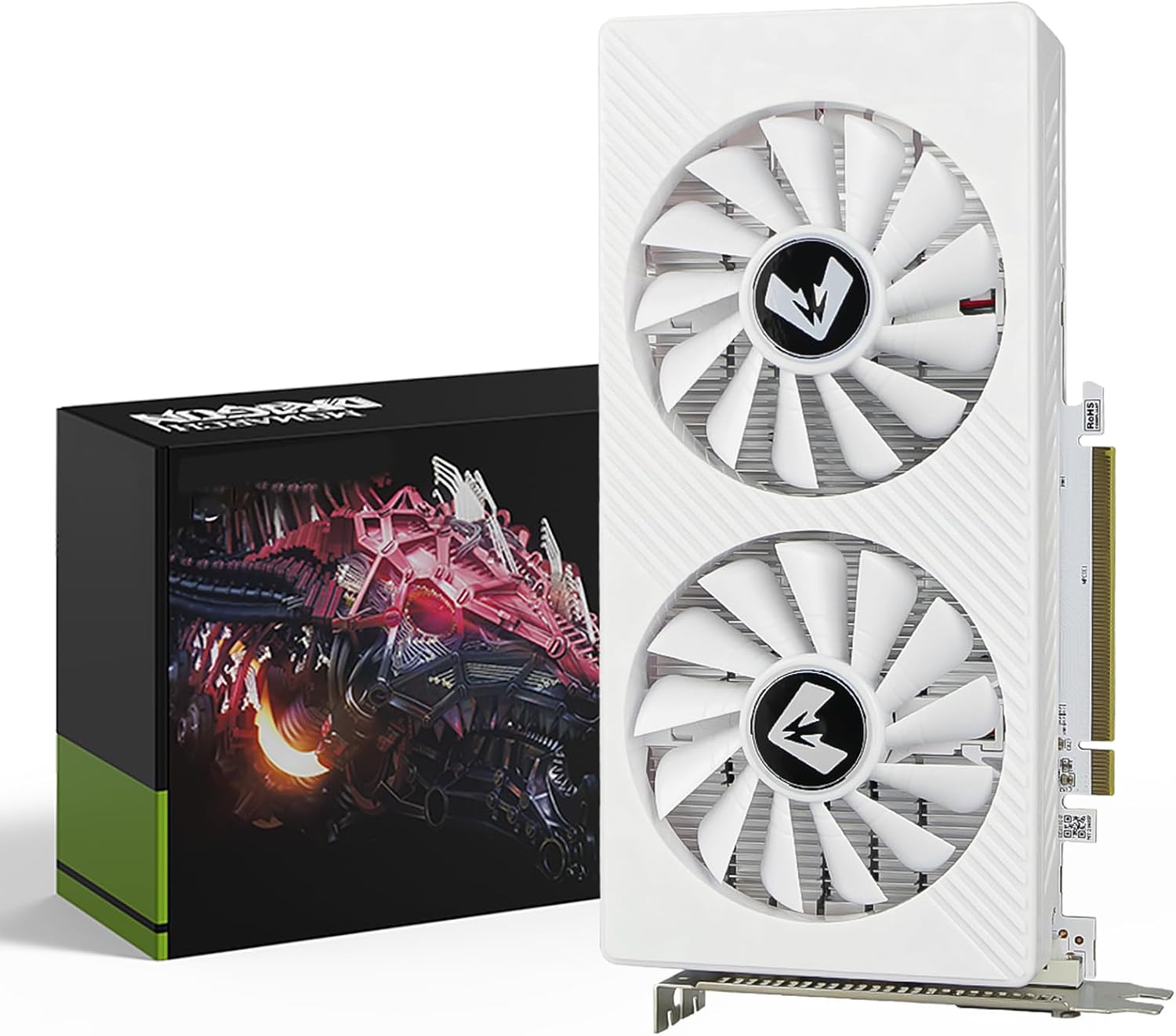 MOUGOL AMD Radeon RX 580 8GB GDDR5 Gaming Graphics Card, HDMI/DP/DVI Port | White 256-Bit 2048SP PCIe X16 3.0 GPU, HDMI/DP/DVI Triple Output, Dual Fan Cooling Video Card, for Windows 11/10/7 Desktop P