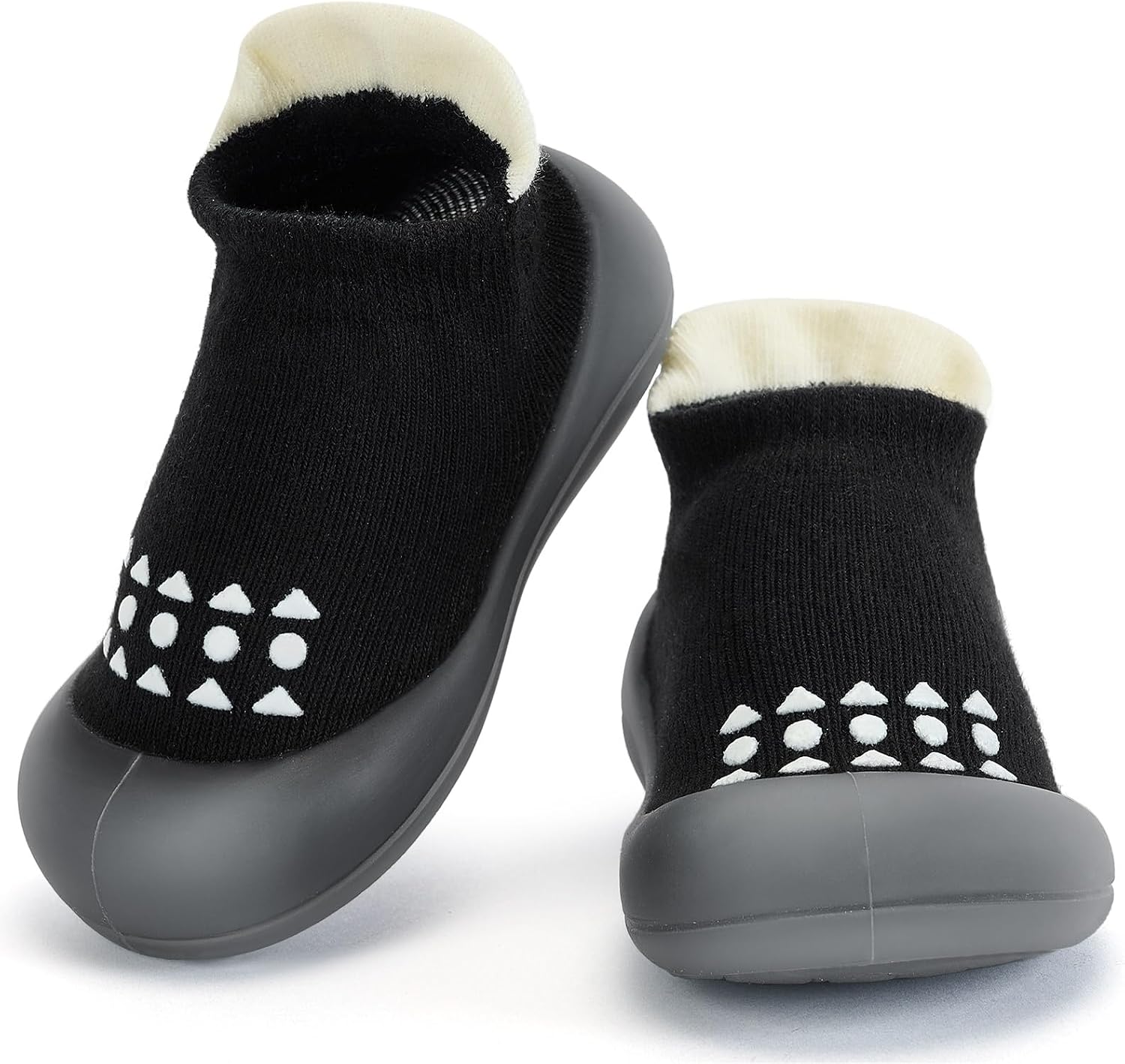 BACSAC Infant Walking Shoes Baby Sock Shoes with Soft Rubber Sole, Non-Slip Toddler Slippers for boys and girls, Breathable Sneakers