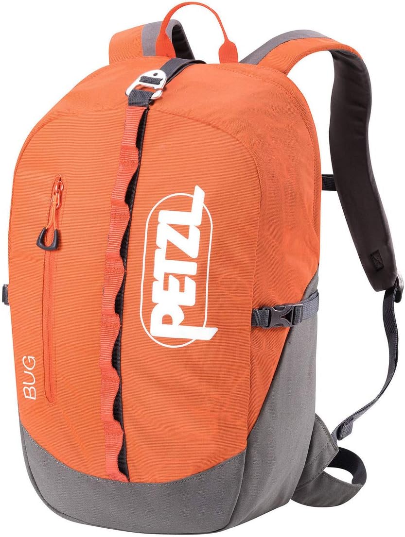 PETZL BUG Climbing Backpack - 18L, Red/Orange