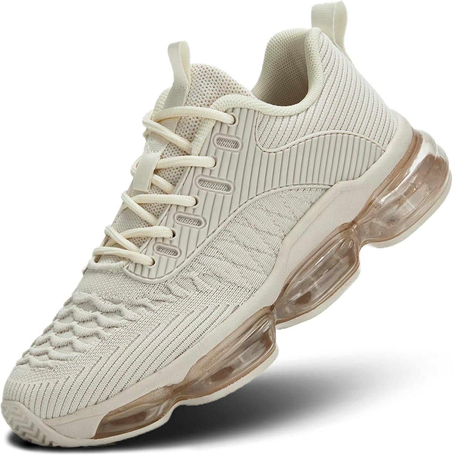 Luogoks Womens Walking Running Shoes Air Cushion Basketball Sneakers Fashion Tennis Breathable Sport Gym Fitness Cross Trainers Shoes
