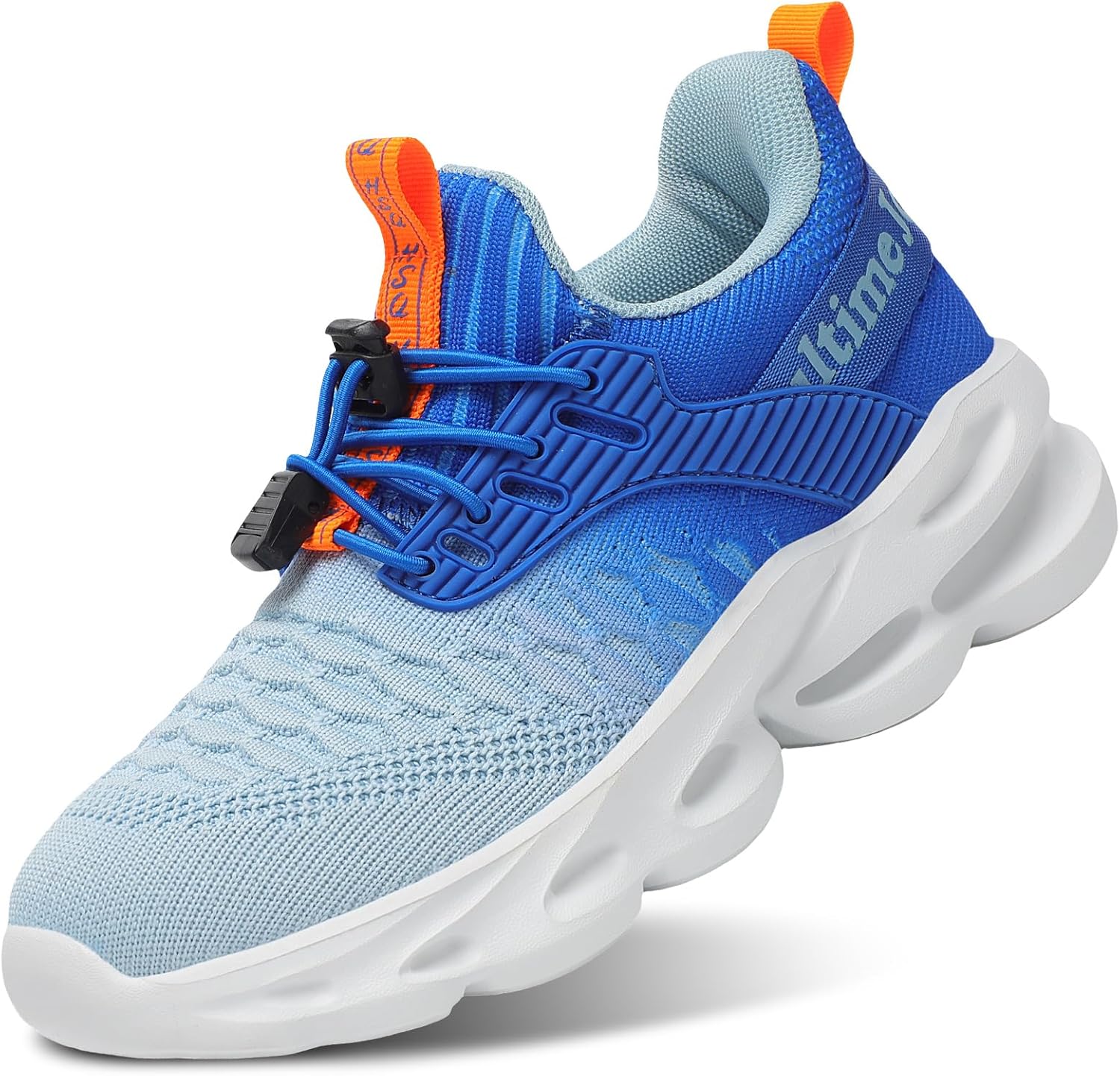 Girls Boys Sneakers Lightweight Breathable Kids Girls Boys Tennis Shoes Slip on with Bungee Lace Running Athletic Shoes for Little Kid/Big Kid/Toddler