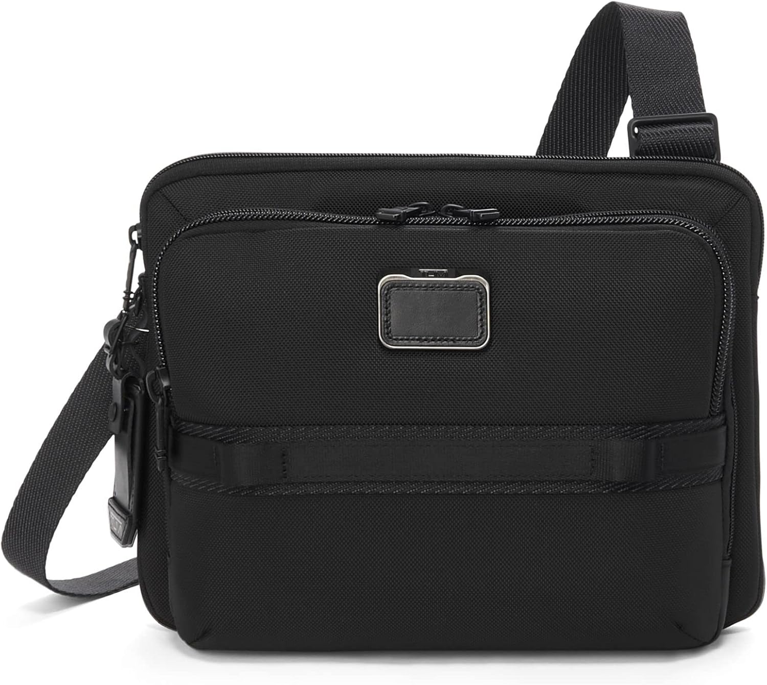 TUMI Alpha Bravo Service Crossbody Bag - Zip Pocket, Tracer, Luggage Tag - Ballistic Nylon - 9.3" X 12.3" X 3.0" - Black