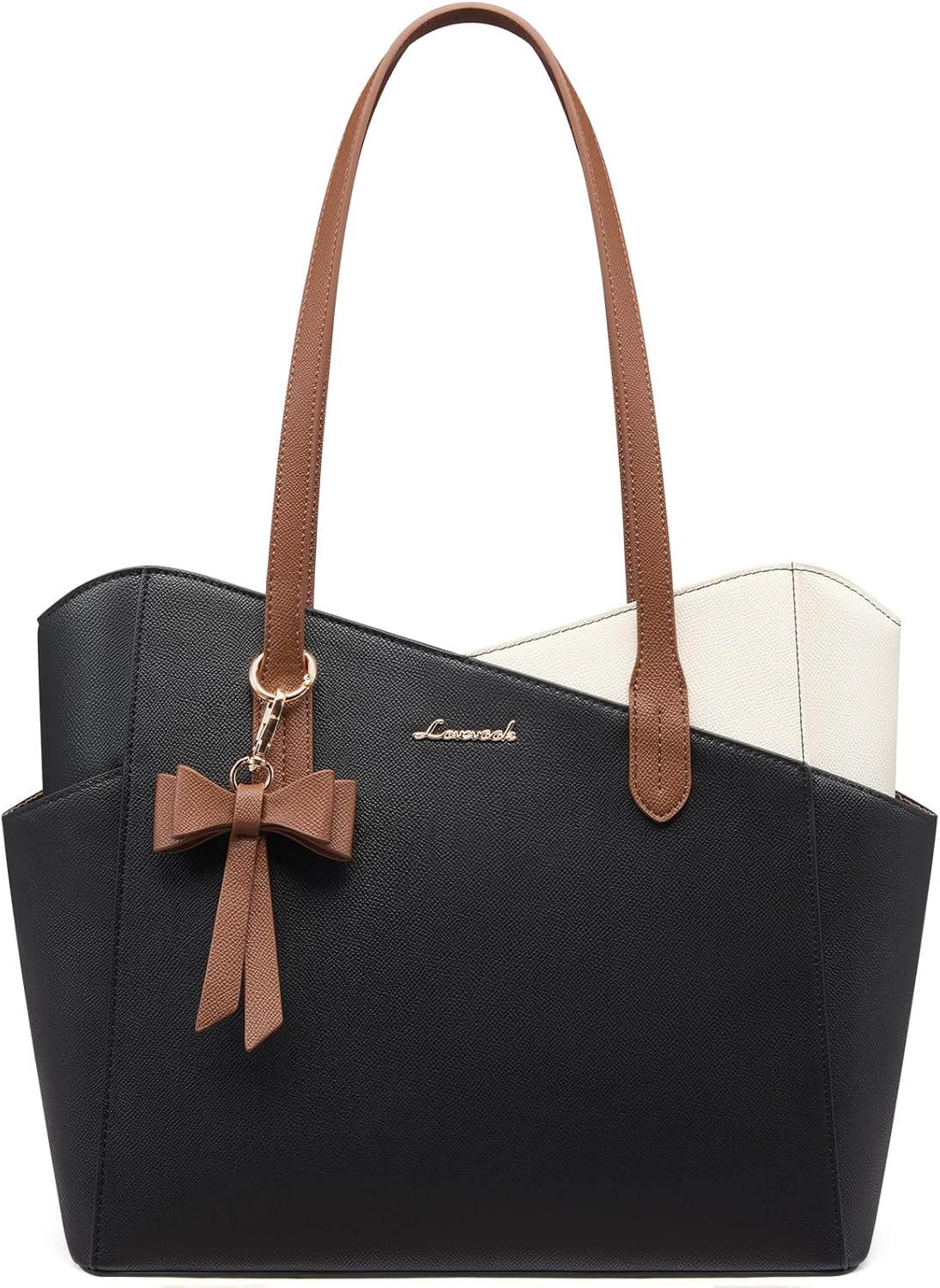 LOVEVOOK Small Tote Purse for Women, 2026 Structured PU Leather Handbags with Top Handle, Elegant Satchel Shoulder Bag