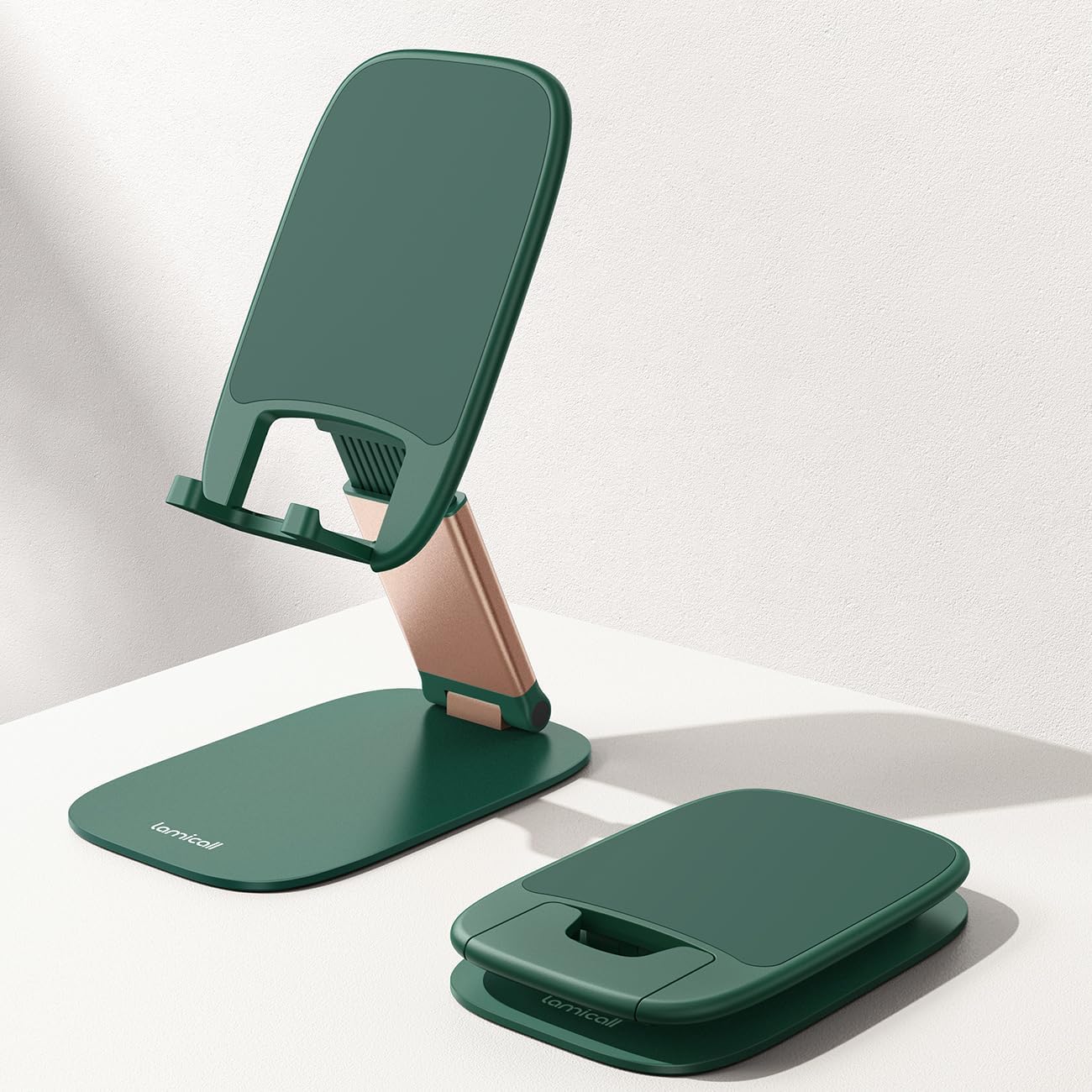 Lamicall Ultra-Thin Cell Phone Holder, Green Office Desk Accessories for iPhone Stand, Gifts for Fathers Day Men Dad Husband from Daughter Son Wife, Workspace Desk Organizer, Green Office Decor