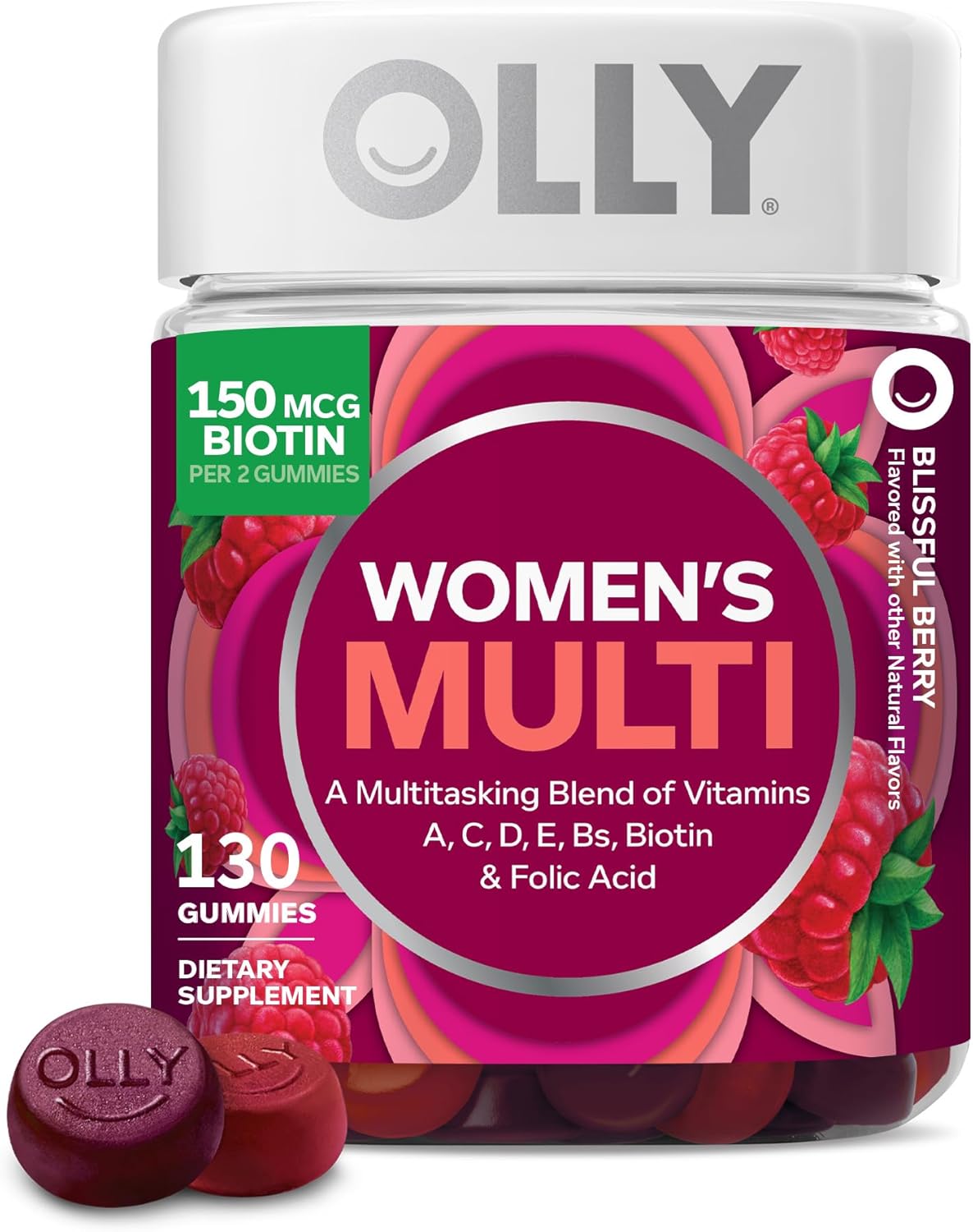 OLLY Women's Multivitamin, Supports Overall Wellness,* Biotin - 130 Count