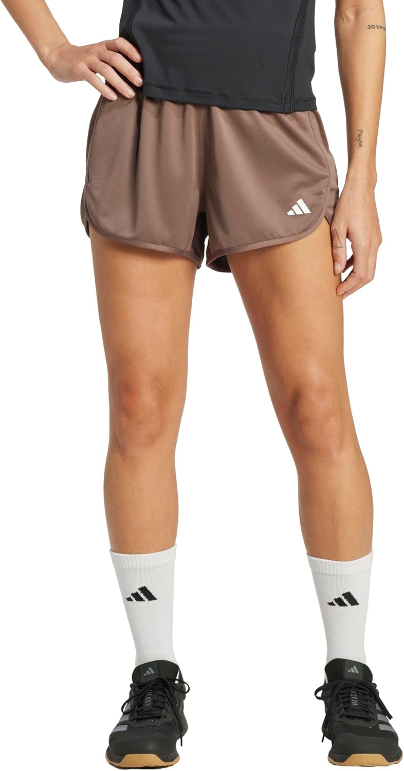 adidas Womens Pacer Essentials Knit High-Rise Shorts Casual Bottoms Casual - Purple