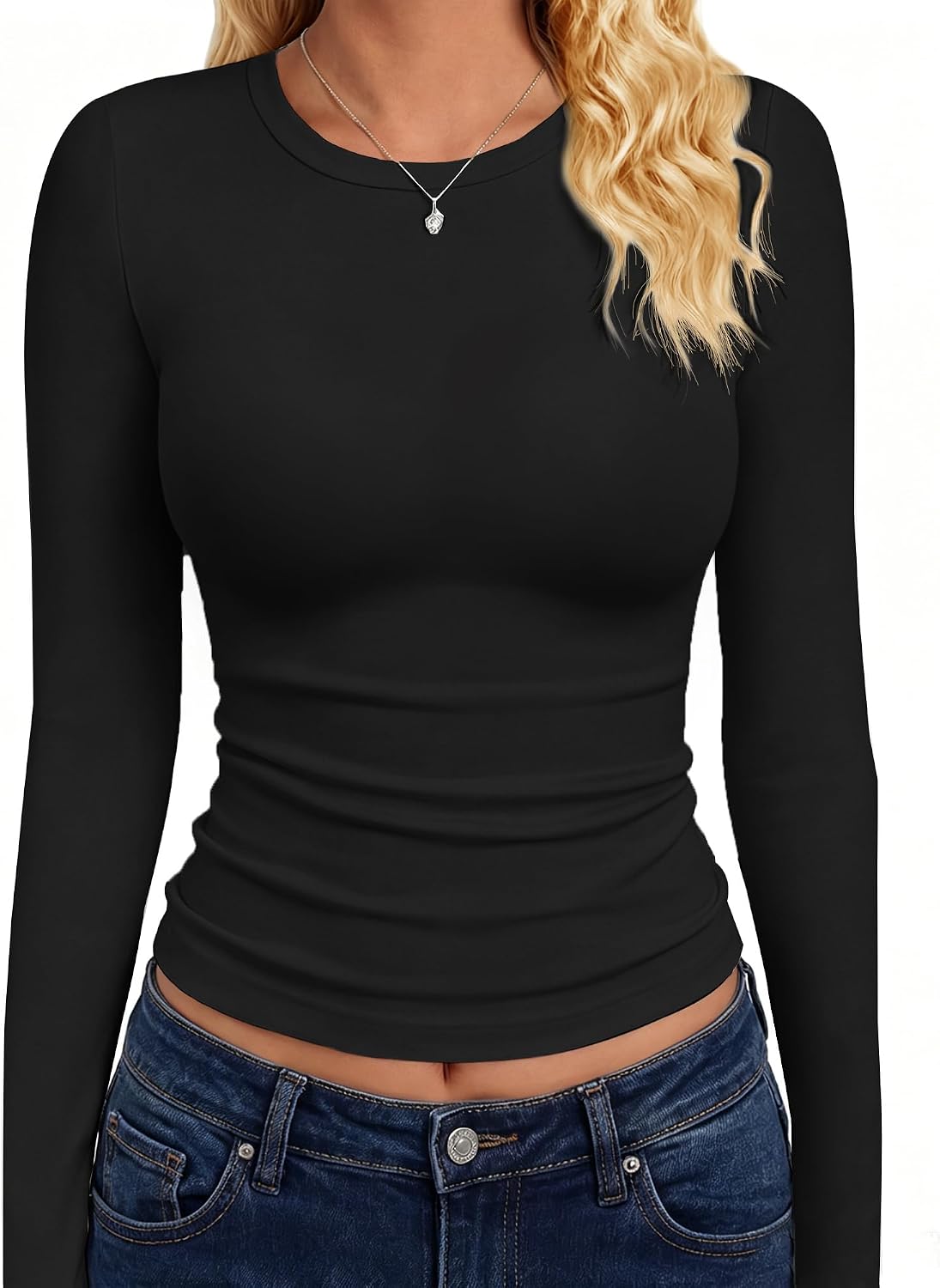 GAYHAY Long Sleeve Shirts for Women Tops Fitted Clothes Fall Fashion 2026 | Basic Tees, Girls School Outfits, Y2k Winter Tshirt, Tight Underscrub, Workout Casual, Cute Trendy Plain Compression Layerin