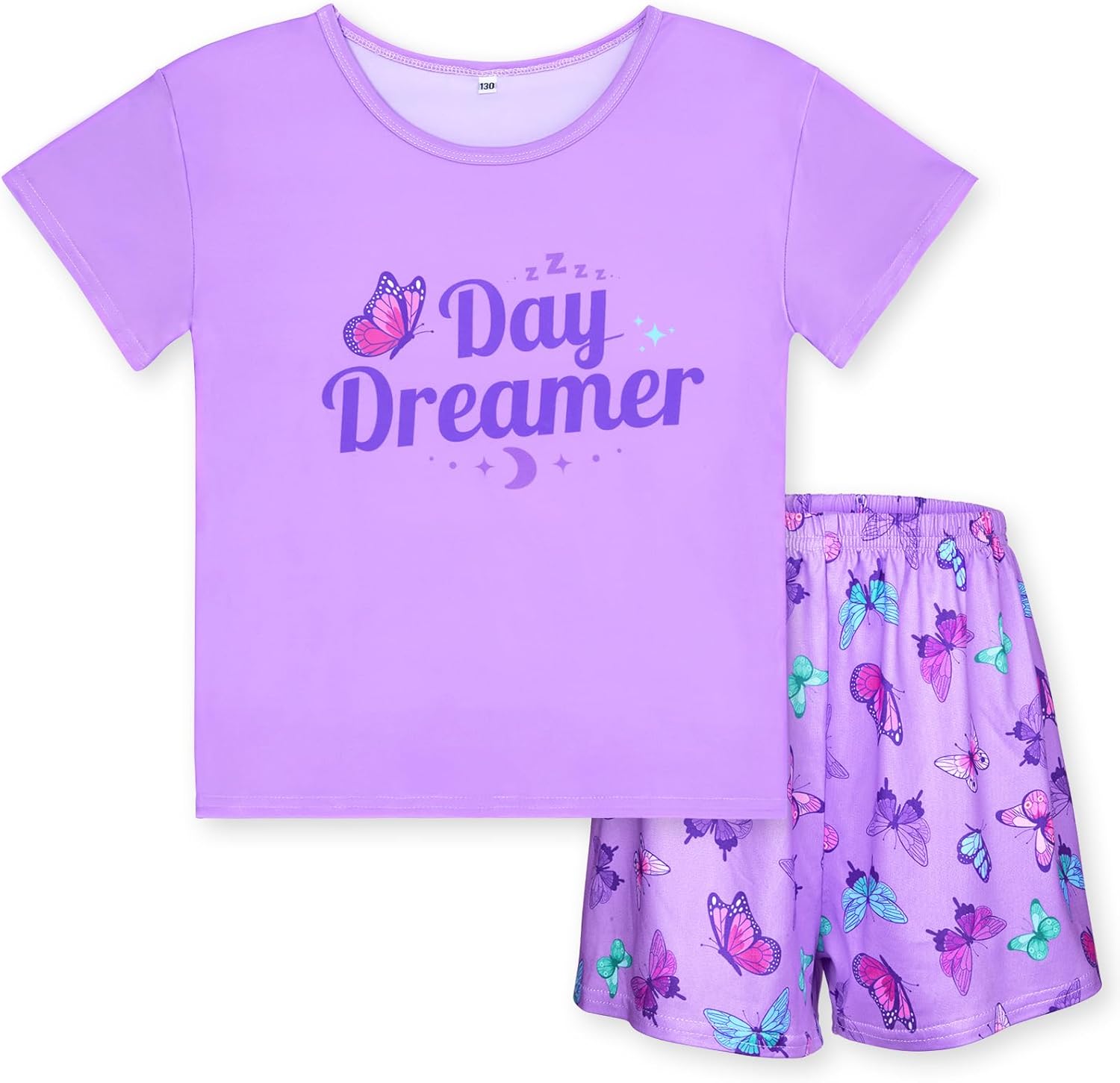 ICOSY Girls Pajamas Set, Soft and Stretchy Sleepwear for Kids 4-15Y | Girls Pjs with Breathable Fabric and Elastic Waisted Shorts, Well-fitting for Sleep, Lounge and Party