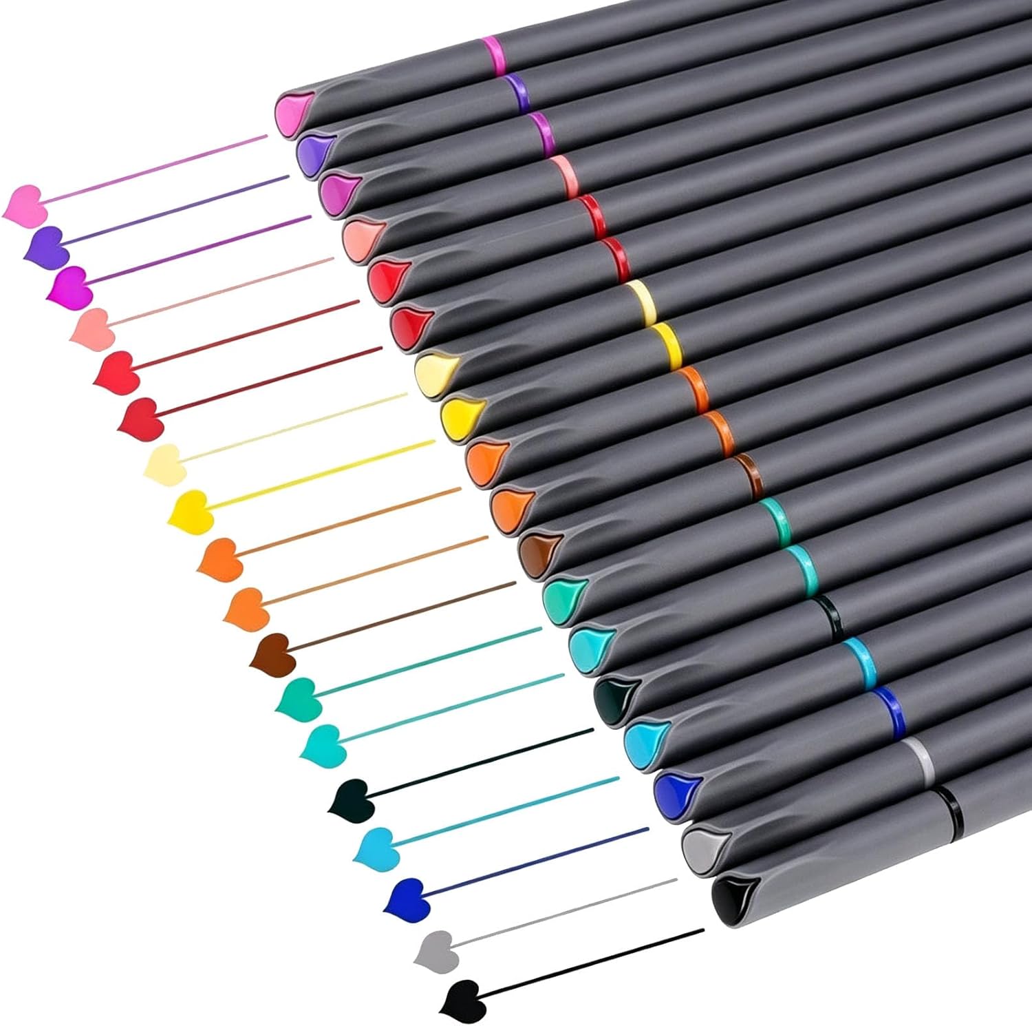 iBayam Journal Planner Fineliner Pens Fine Point 0.38mm, Cute School office | 18 Vibrant Colors, Smooth Writing, Art Markers for Bullet Journaling Note-taking Scrapbooking Calendar, Drawing Sketching 