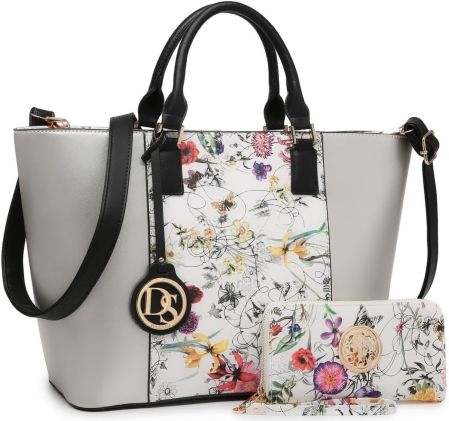 Dasein Women's Handbag, Large Shoulder Tote Bag, Satchel Purse | with Matching Wallet, Top Handle and Detachable Crossbody Strap for Shoulder or Crossbody Wear, Work, Travel and Daily Use