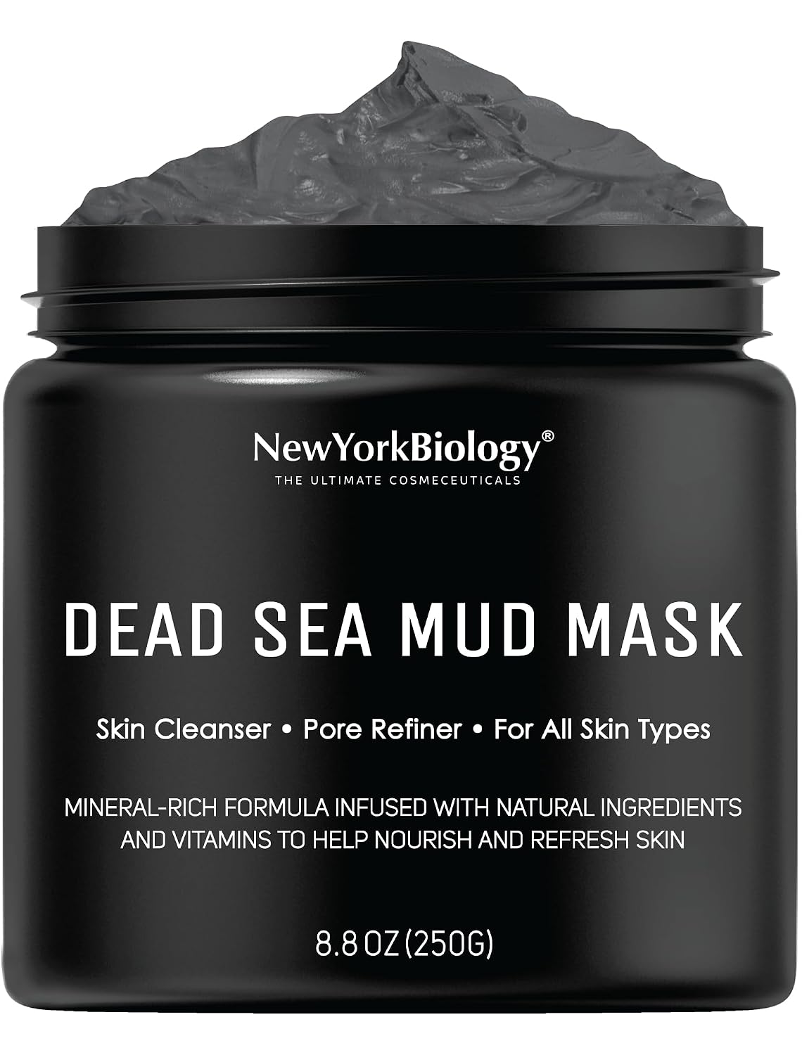 New York Biology Dead Sea Mud Mask for Face & Body - 8.8 oz | Spa Quality Pore Refiner for Oily Skin, Natural Skincare for Women & Men, Firms Skin for a Healthier Complexion