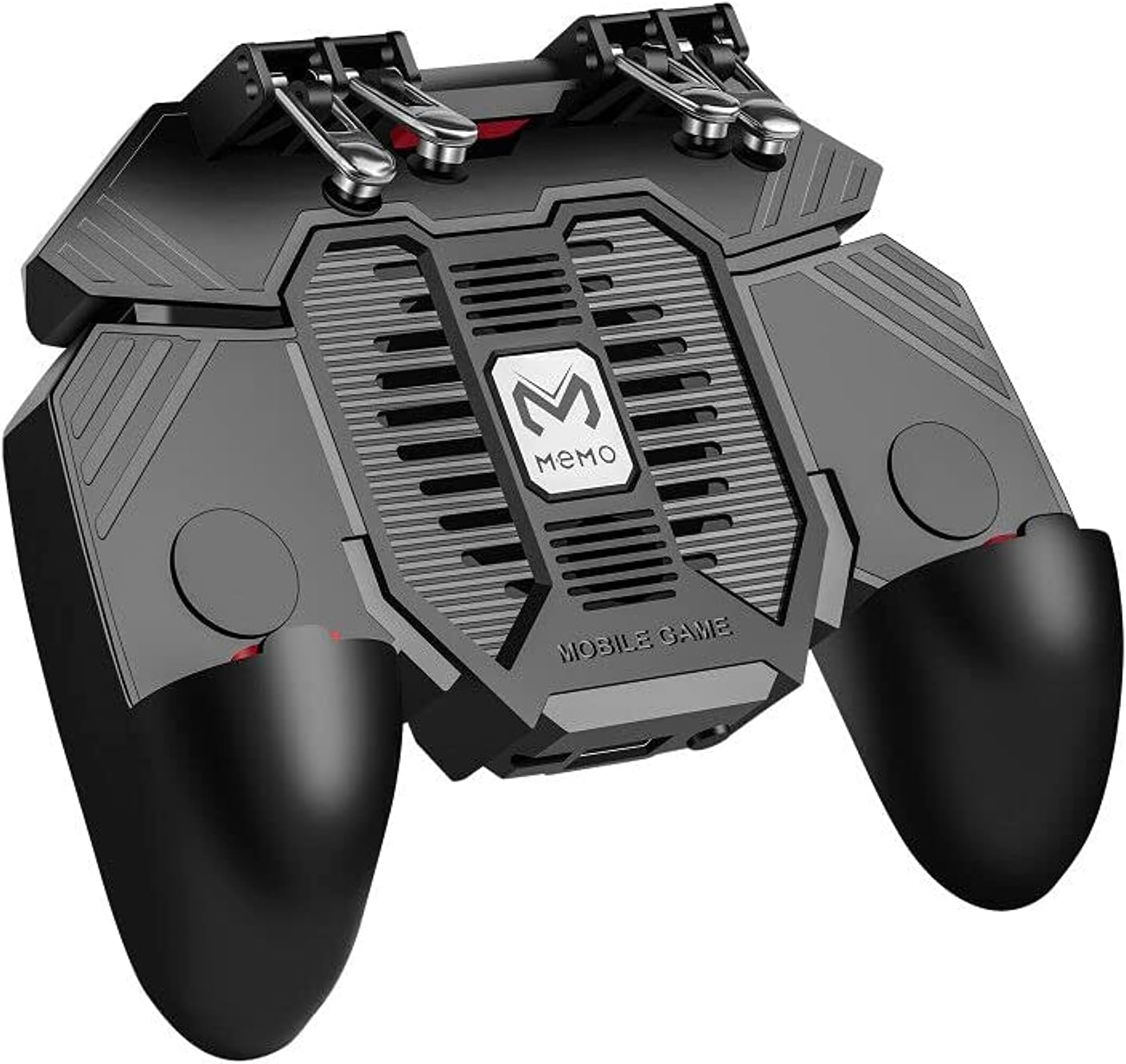 DELAM Mobile Game Controller for iPhone & Android, Pubg Mobile Controller with Cooling Fan, Phone Triggers for Gaming, Gaming Grip Joystick Gamepad Shoot Aim Keys for 4.7-6.5" Phone
