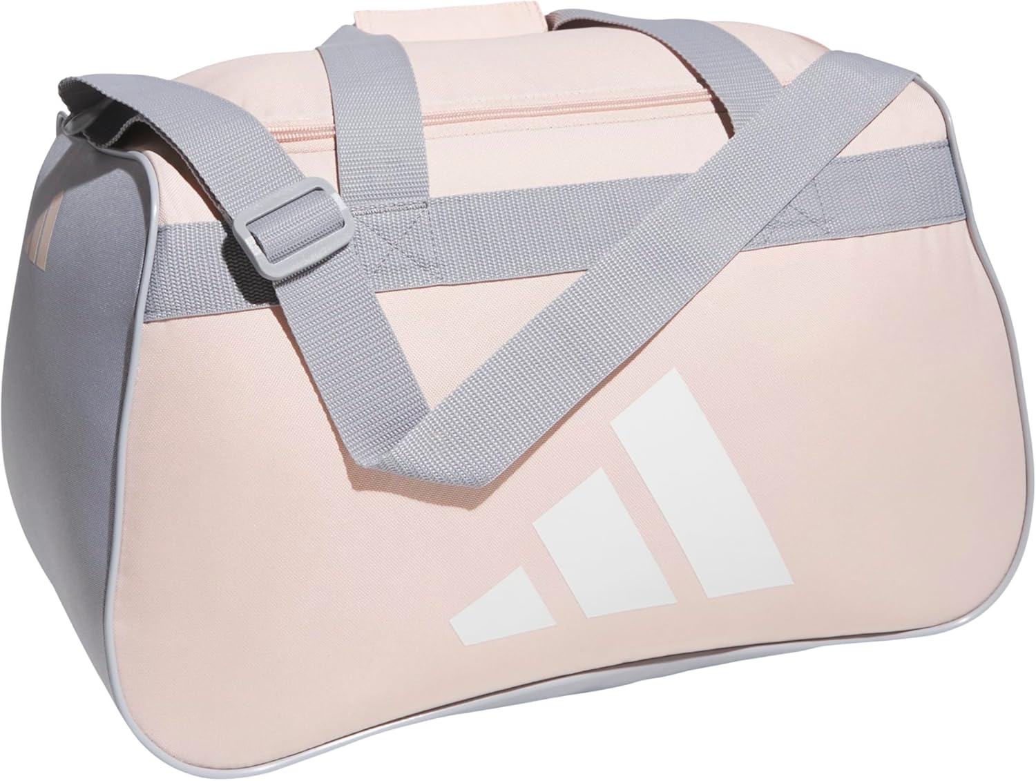 adidas Power Gym Bag – Lightweight Small Duffel, Blush Pink/White/Halo Silver Grey, OSFA