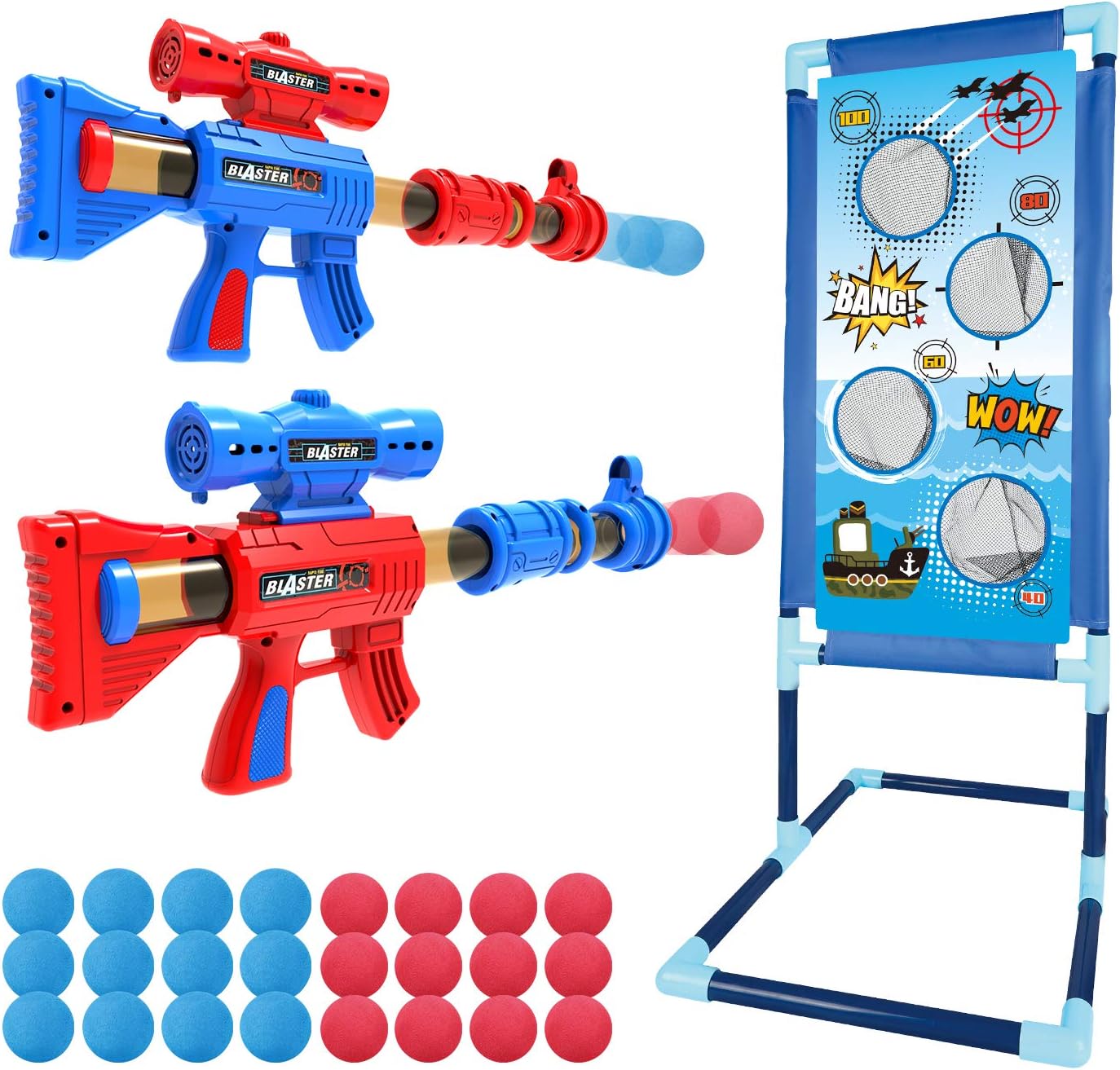 YEEBAY Target Game Set for Age 6, 7, 8,9,10+ Year Old Kids, Boys, Active Play Game with Soft Foam Balls and Scoring Target