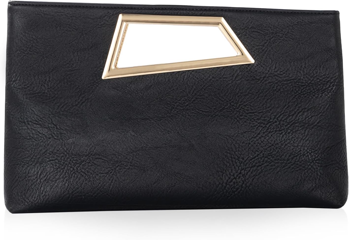 Coucoland Women's PU Leather Clutch Purse with Metallic Geo Top Handle | Exquisite Stylish Evening Clutch Handbag for Daily, Wedding, Prom, Cocktail Party, Banquet & Formal Occasions
