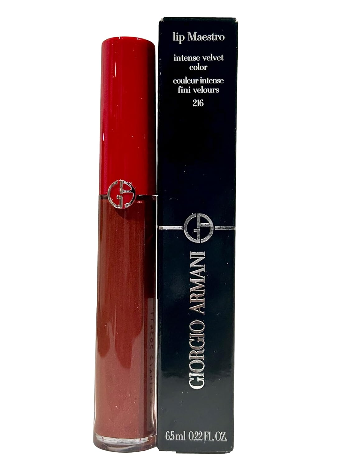 GIORGIO ARMANI Lipstick LIP MAESTRO INTENSE VELVET COLOR # 216 Mediterranea - 6.5 ML / 0.22 oz - 3411