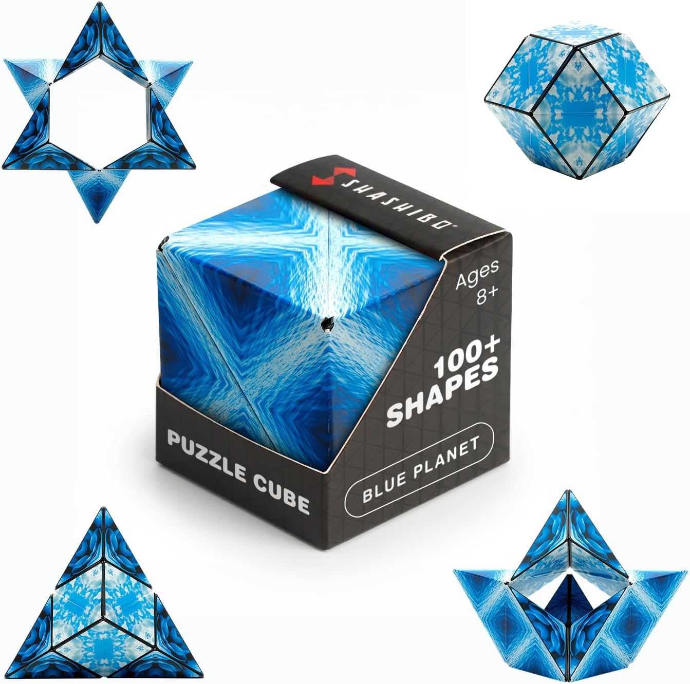 Shashibo DODECA Magnetic Puzzle Cube, Sensory Fidget Toy for Adults & Kids, Stress Relief Fidget Toy for All Ages, Cool Fidget Toys for Desk, Shape Shifting Box, 100+ Possible Shapes
