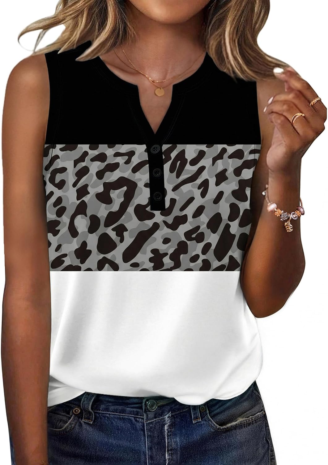 Zeagoo Womens Tank Tops 2026 Loose V Neck Spring Summer Tops Business Dressy Sleeveless Shirts