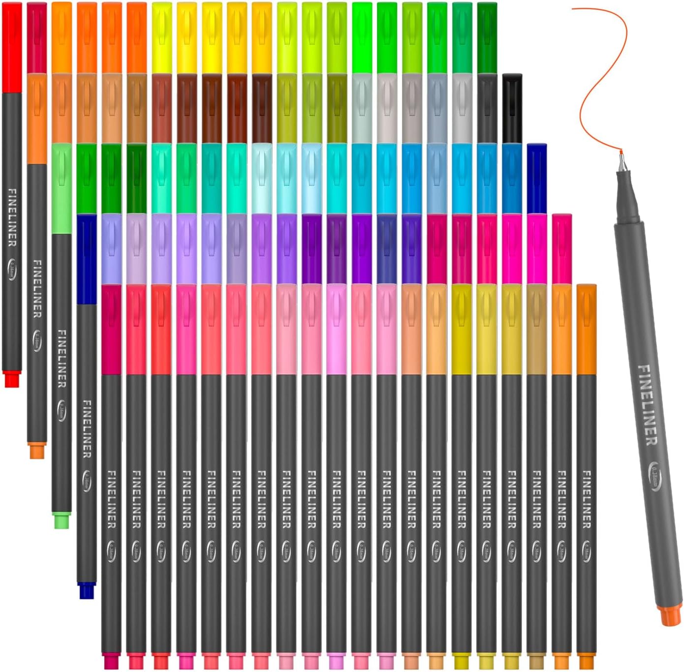 Tebik 108 Pack Planner Colored Pens, 100 Assorted Colors Drawing Pens with 8 Different Stencils, Perfect for Dotted Journal Planner Writing Note Calendar Coloring Office School Supplies