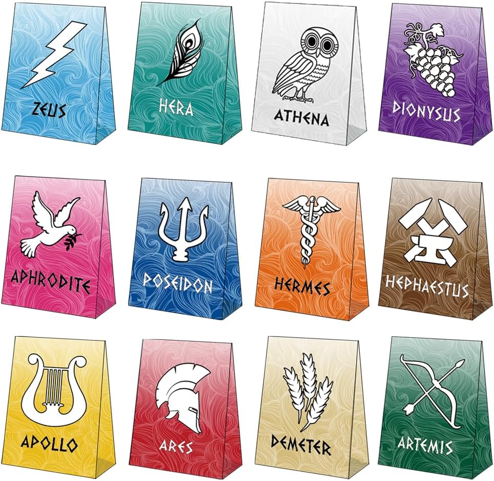 Htabiol Greek Mythology Party Favor Bags, 24pcs Greek Gods Gift Bags, Greek Mythology Gift Bags, Greek Mythology Party Supplies, Fit for Percy Jackson Party, Greek God Party, Greek Mythology Birthday