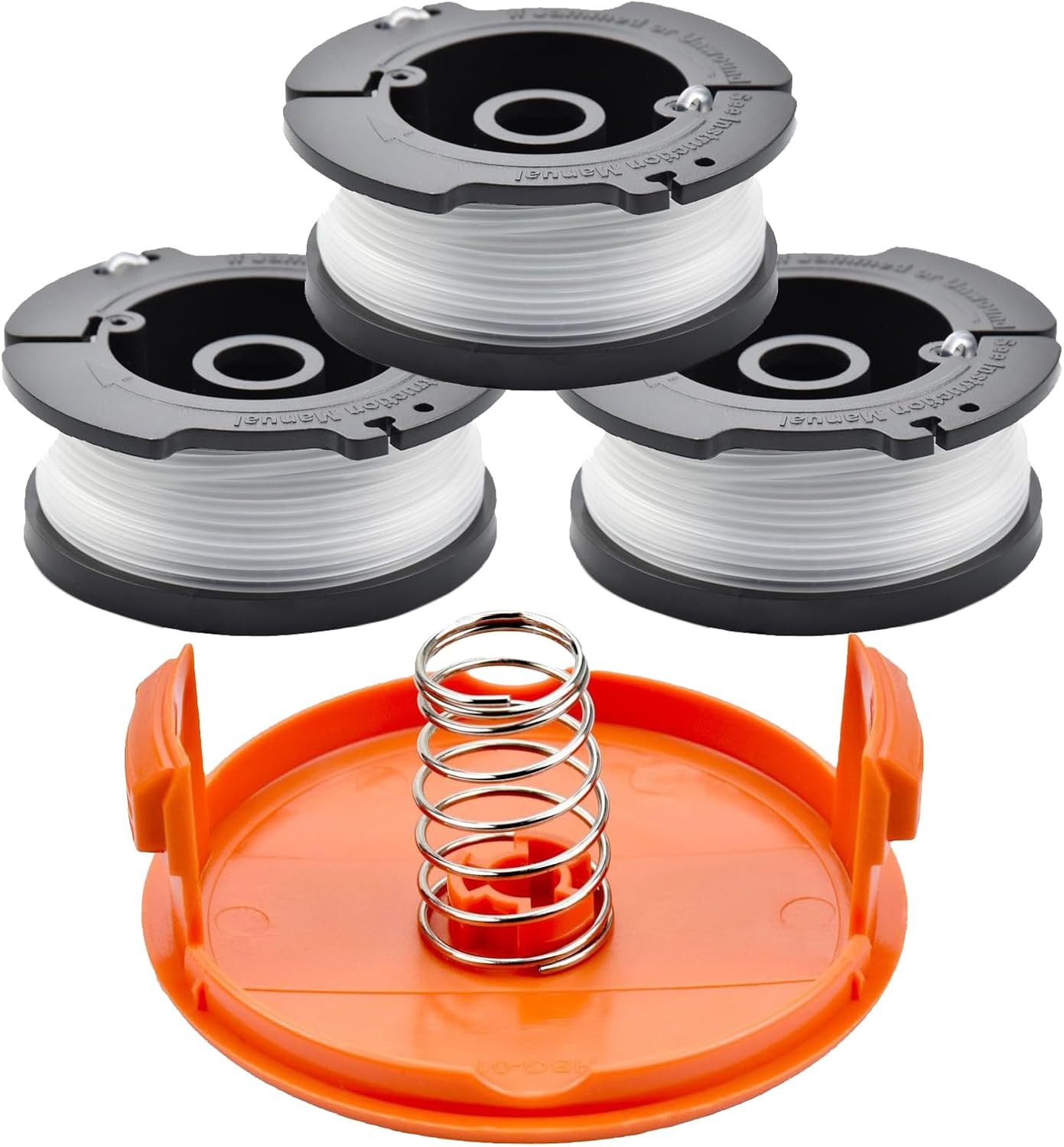 Black & Decker AF-100 Weed Eater Spool, 0.065" Auto Feed String Trimmer Replacement Parts, Pre-Wound Weed Eater String Refill for Lawn Care