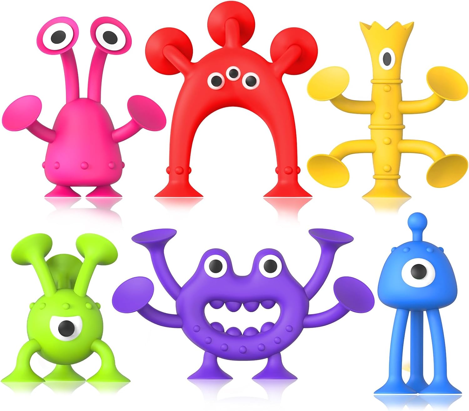Baby Bath Toys Suction Toy: No Hole Bath Toy for Baby Toddlers - Kids Mini Sensory Fidget Suction Cup Toys for Boys Girls - Window Building Toy Road Trip Travel Essentials for Kids Gifts (Ages 3+)