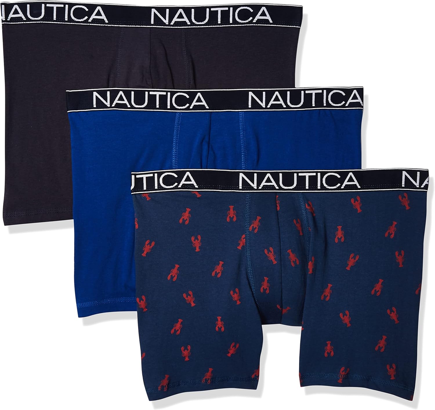 Nautica Men's 3-Pack Classic Cotton Stretch Boxer Briefs