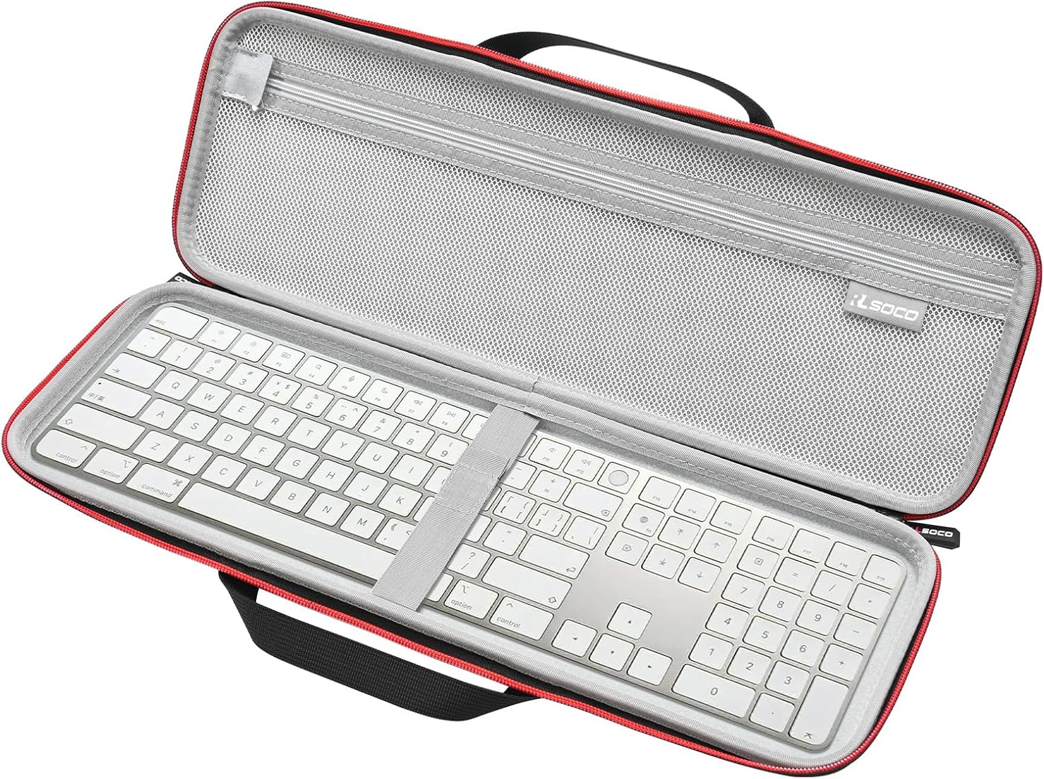 RLSOCO Hard Carrying Case for Apple Magic Keyboard with Numeric Keypad/Apple Magic Keyboard and Mouse - Black | Compact Design with YKK Zipper & Scratch Protection (Case Only)
