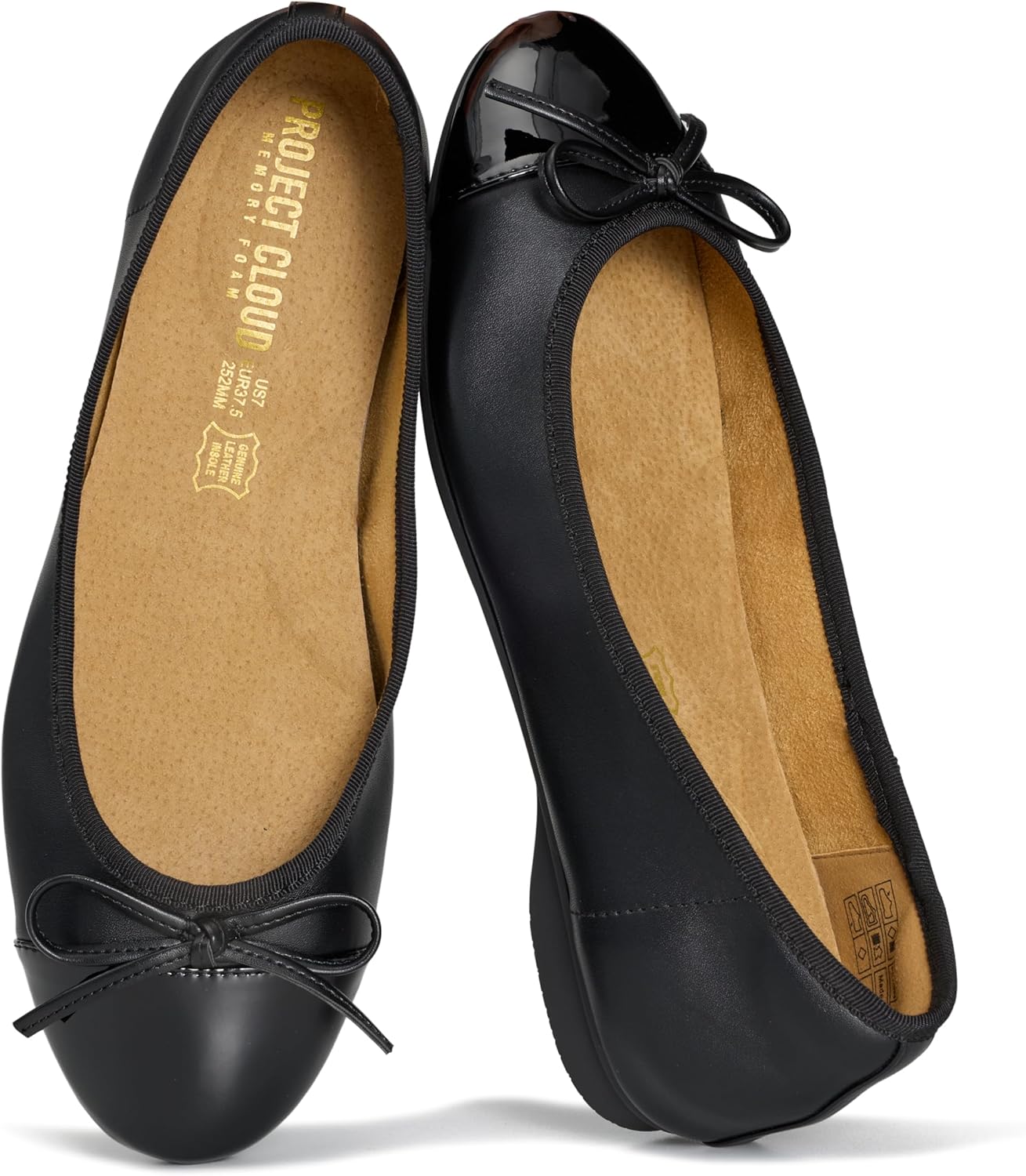 Project Cloud Ballet Flats for Women Shoes - Genuine Leather Insole and Lightweight Mary Jane Flats - Non-Slip and Comfortable Womens Shoes