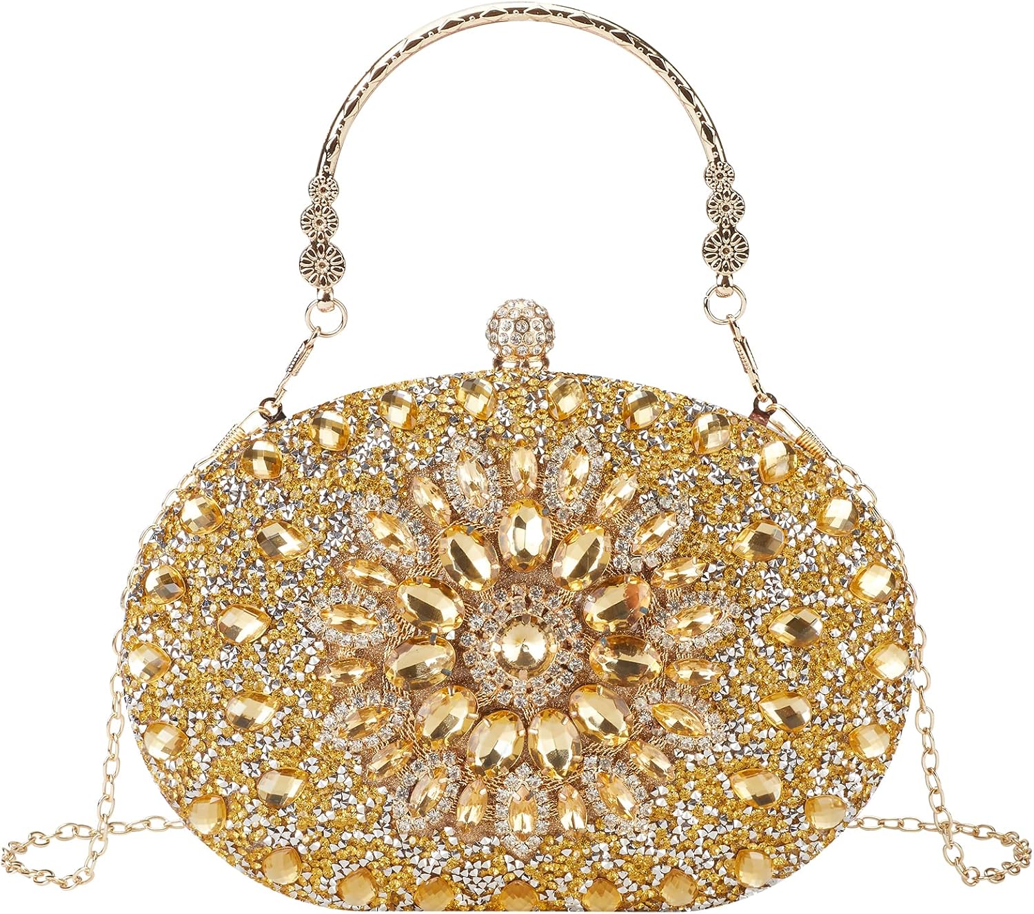 Suhatjia Rhinestone Evening Clutch Purses for Women Evening Weddings,Party Purses Crystal Diamond Glitter Sparkly Handbag
