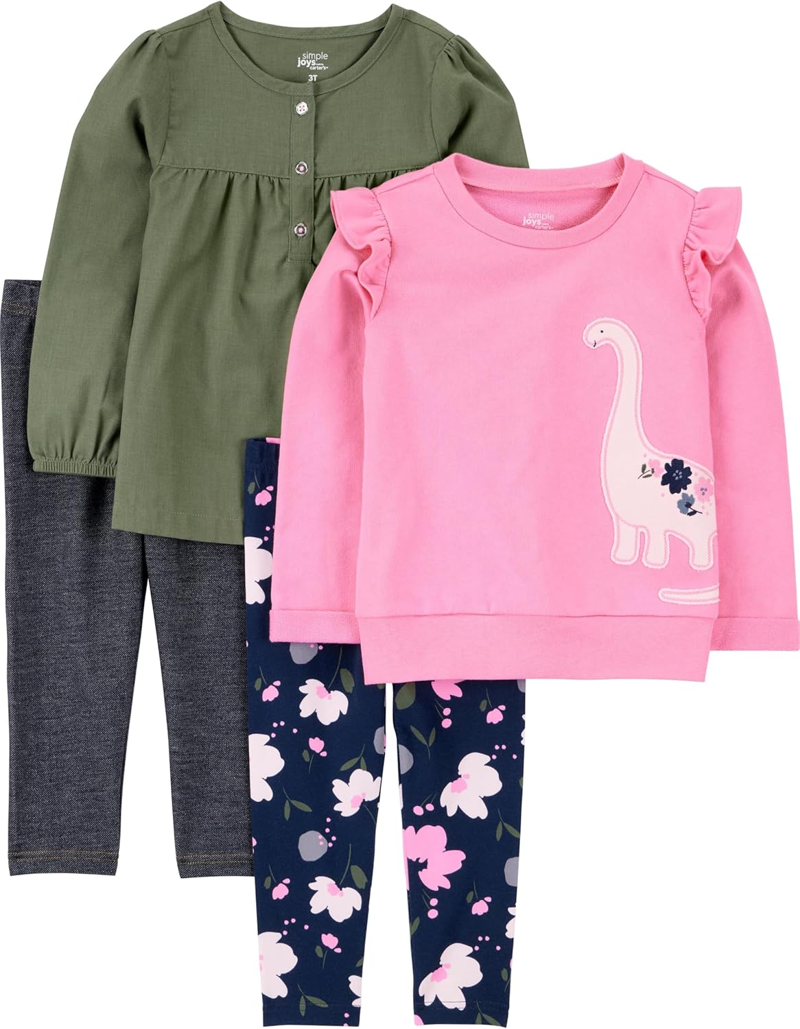 Simple Joys by Carter's Girls 4 piece Playwear Set