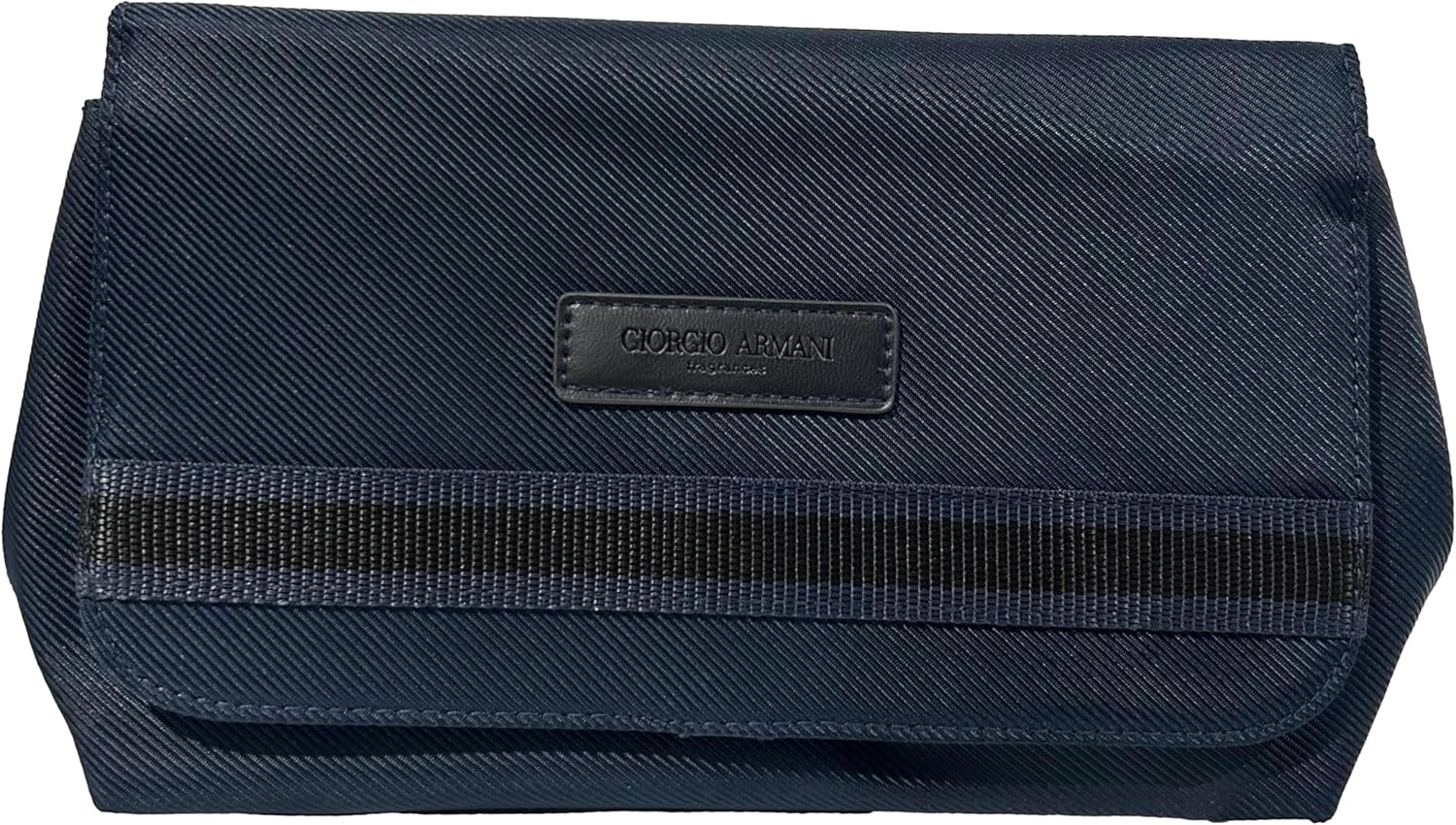 GIORGIO ARMANI MEN Pouch Toiletry Zip Travel Pouch Fragrance Bag Navy Blue (9L X 6H X 3W) - MEN 1947
