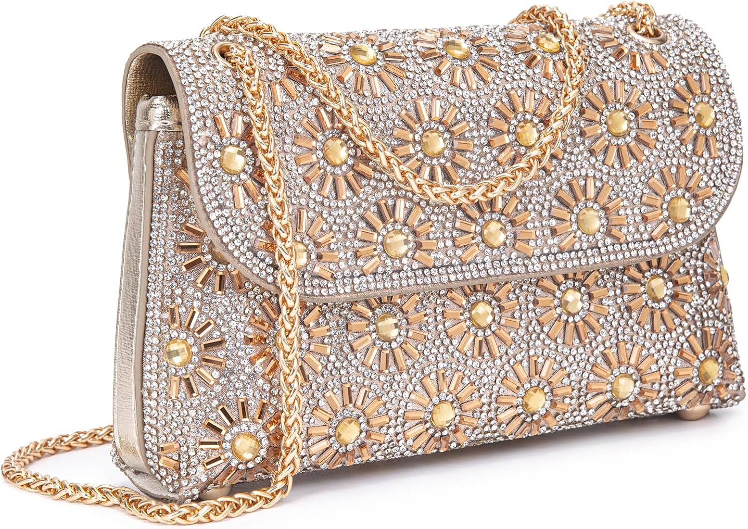 BBTT.ful Shoulder Bags Crossbody Bag Purses Handbags Crystals Rhinestone Evening Bag for Women Clutch Purse with Chain