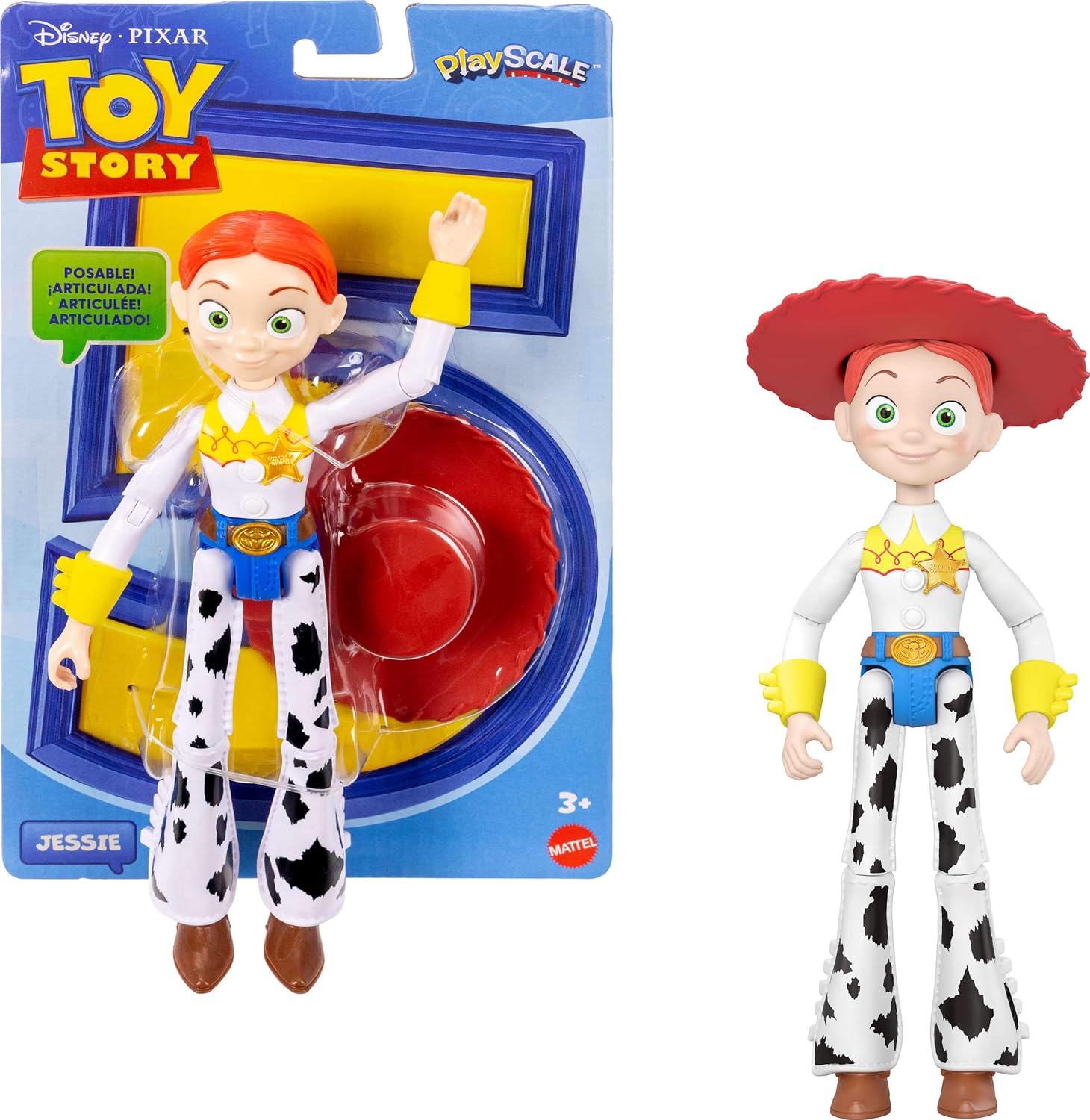 ​Mattel Disney and Pixar Toy Story 5 Jessie Action Figure | 7-inch Playscale, 1 Key Character, 8+ Posable Joints, Movie-Accurate Design